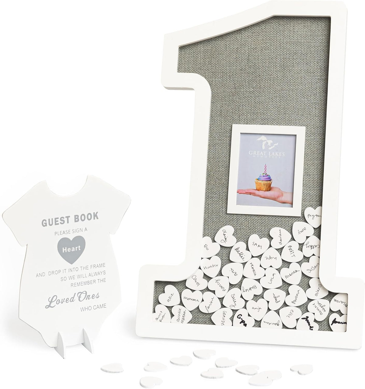 GLM Adorable First Birthday Decorations - Guest Book Alternative for a 1st Birthday Celebration