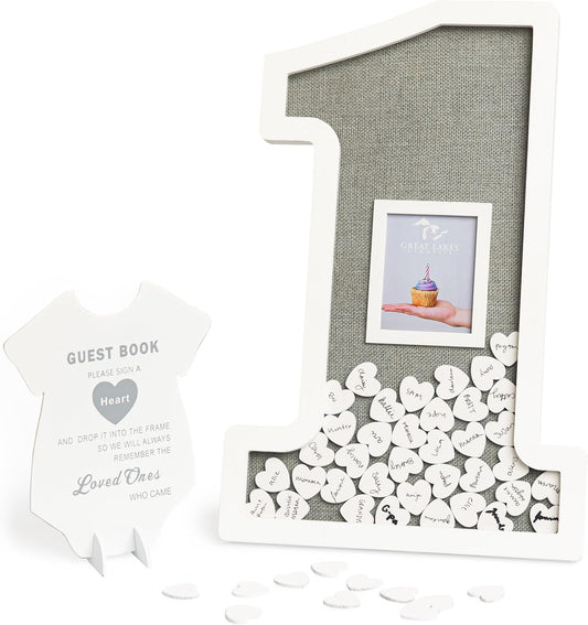 GLM Adorable First Birthday Decorations - Guest Book Alternative for a 1st Birthday Celebration