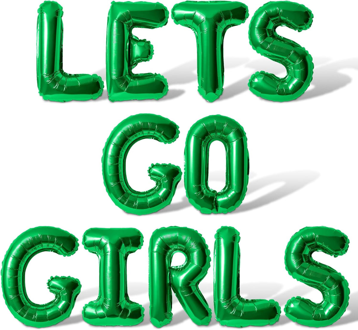 Letter Balloons - LETS GO GIRLS 16" Inch Alphabet Letters Foil Mylar Balloon Bachelorette or Hen