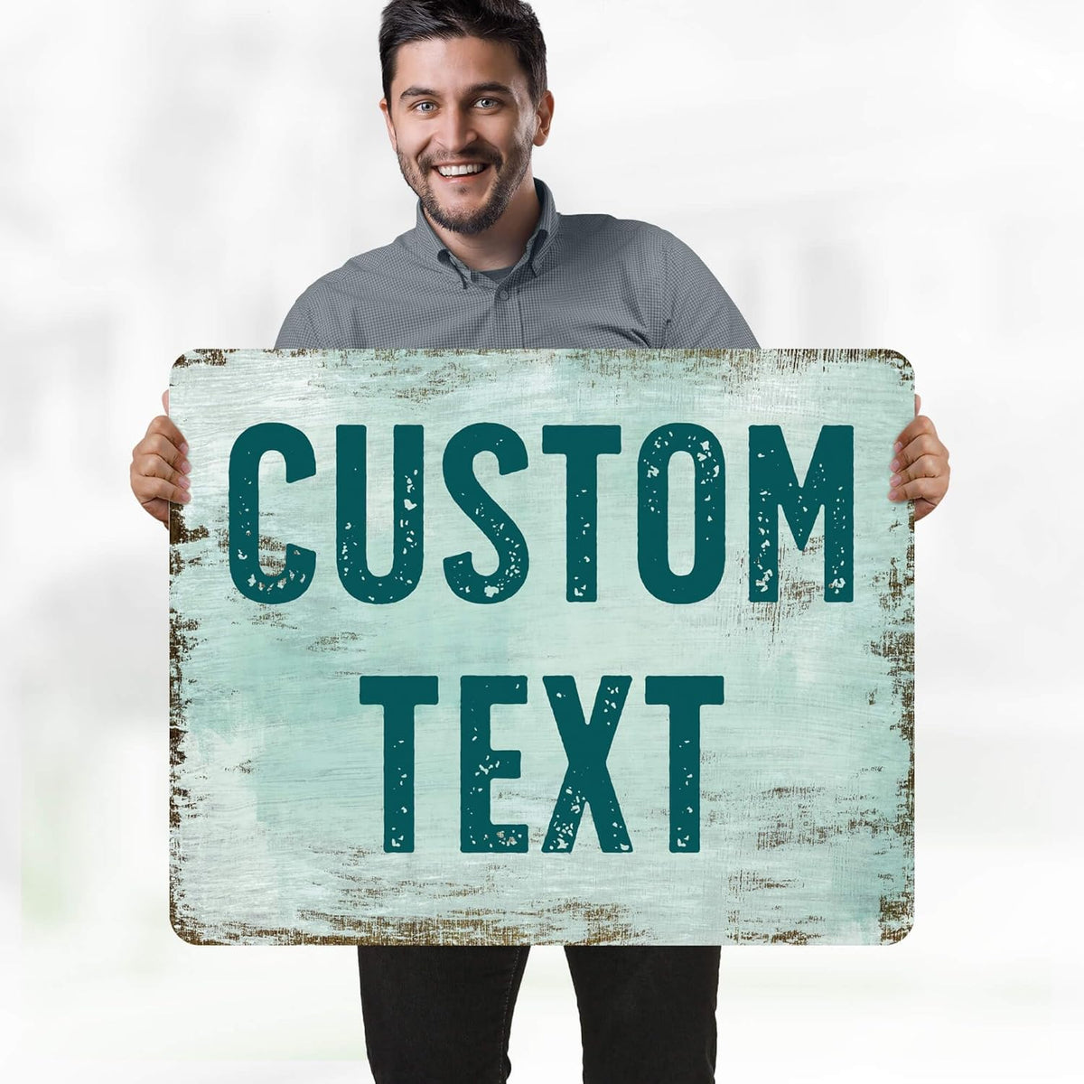 Custom Sign, Custom Street Sign, 11 Font Colors, 13 Font Styles, 4 Hole Options, 22 Sizes, 24x30
