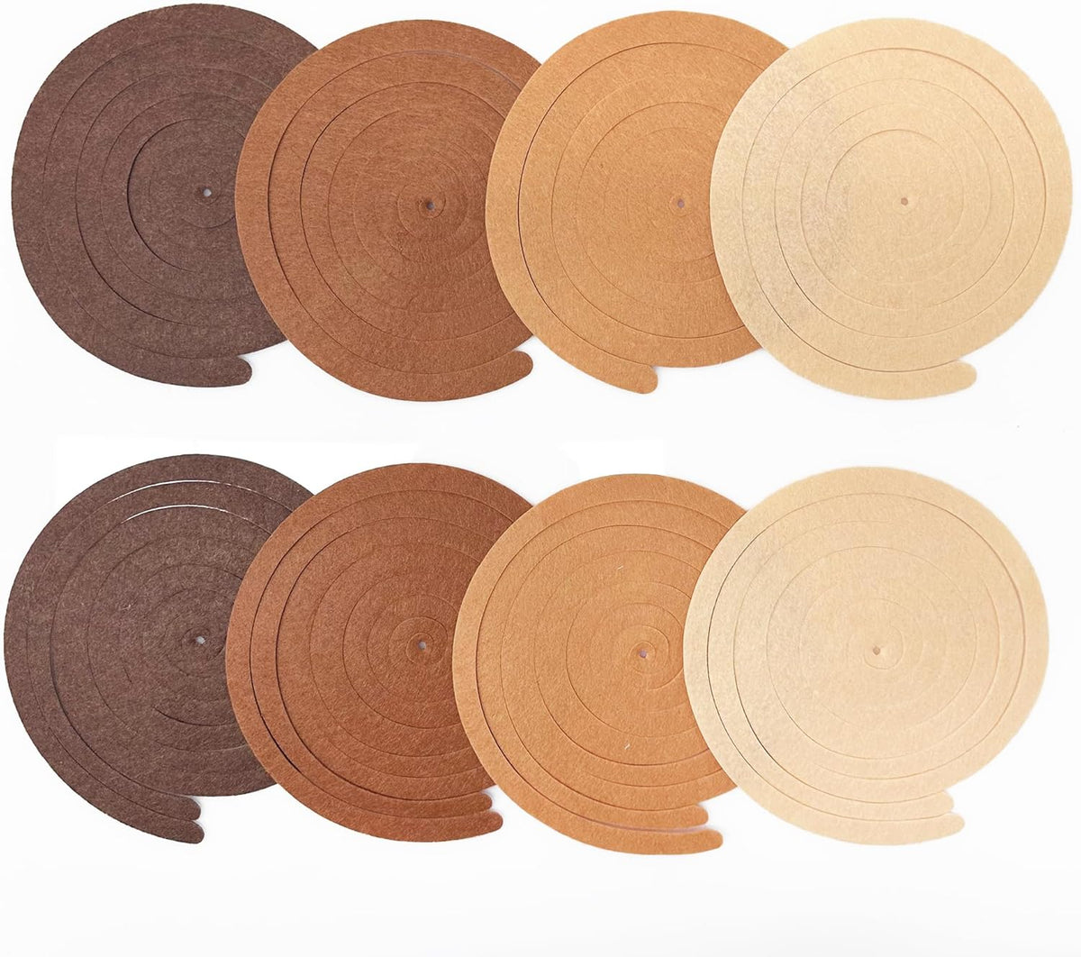 36 Pcs Brown Hanging Swirl Decorations Ombre Cream Tan Brown Felt Swirl Streamer Spiral Ceiling