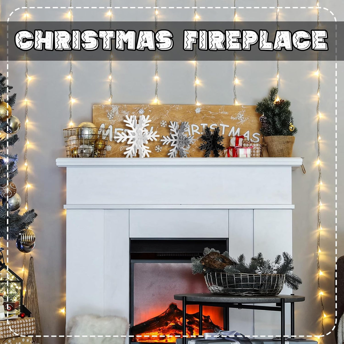 Bucherry 12 Pcs Wooden Snowflake Table Decor 3D Snowflake Tabletop Signs and Centerpiece for