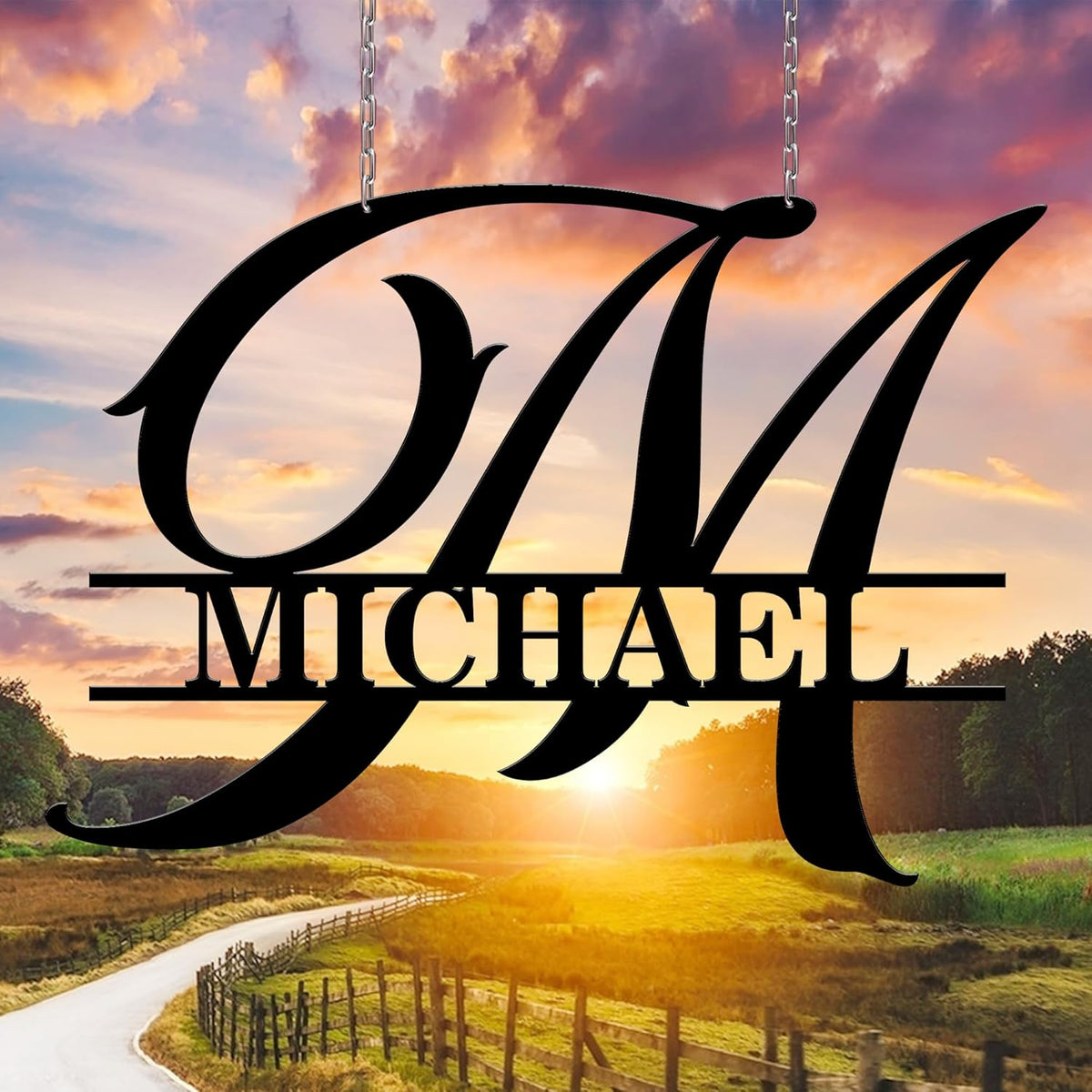 Custom Signs Outdoor Metal, Personalized Name Sign, Family Last Name Sign Home Decor, Initial