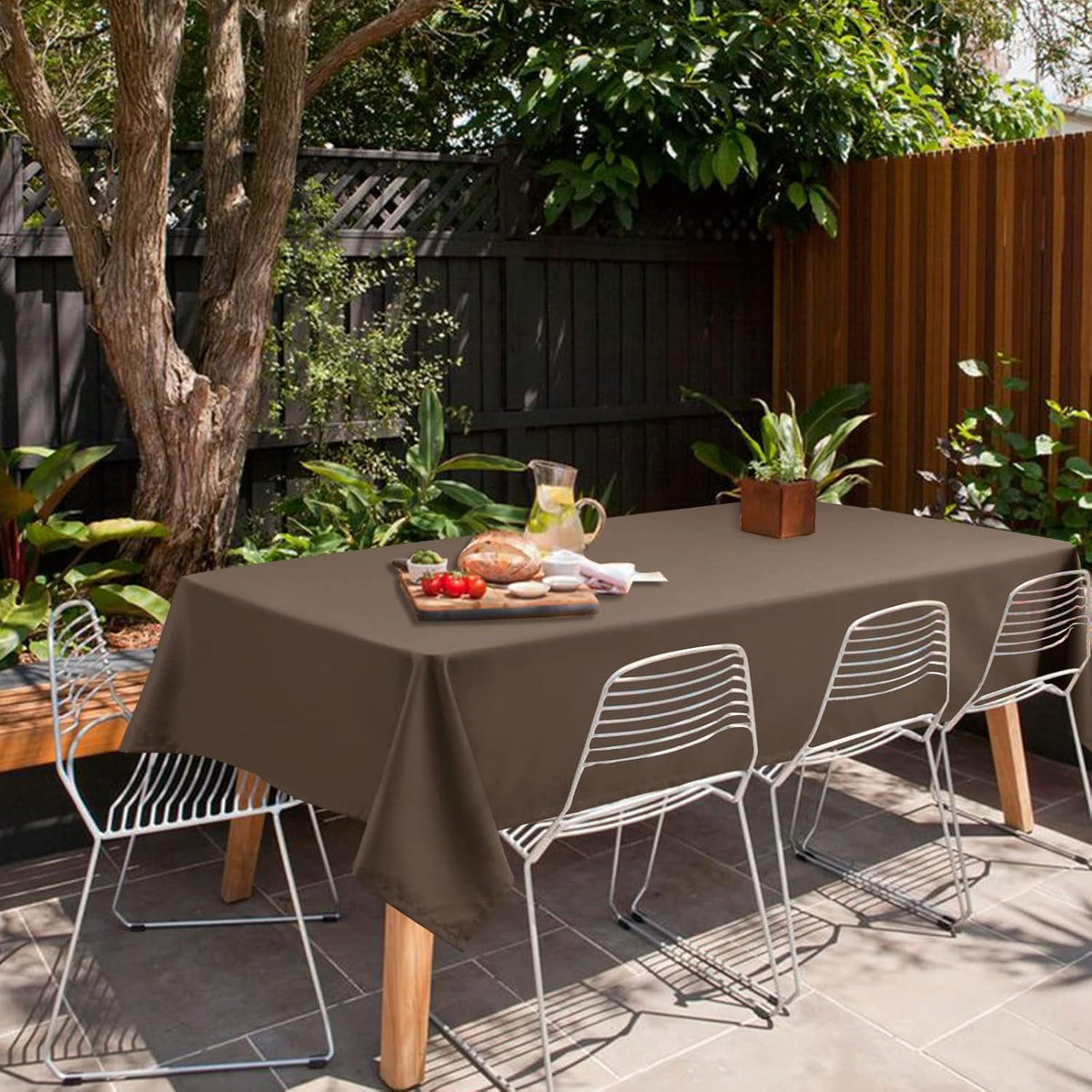 Hiasan Small Tablecloth for Square Tables - Waterproof and Spillproof Washable Fabric Table Cloth