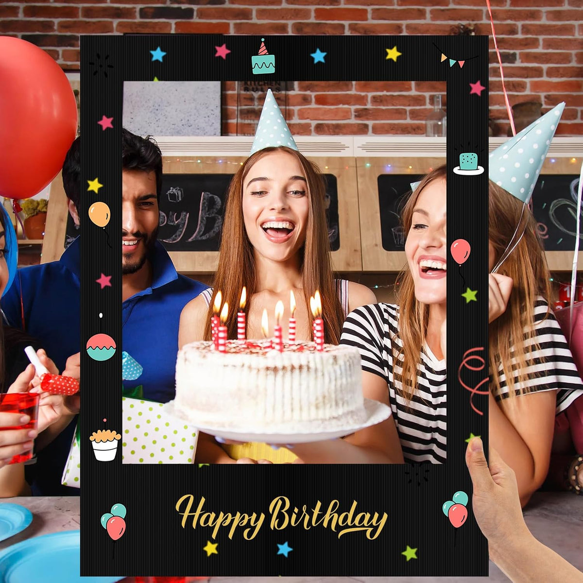 32 x 24 Inch Large Blank DIY Photo Booth Props Picture Frame Party Frame DIY Photo Booth Props
