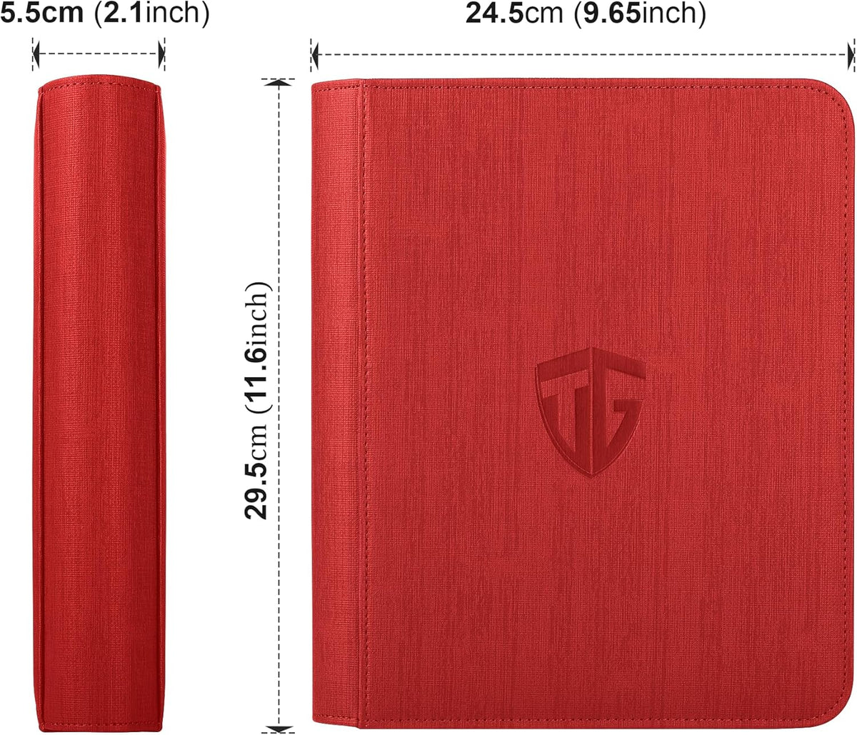 Toploader Binder,Holds 112 Toploaders, 4 Pocket Top Loader Binders for 3" x 4" Rigid Card Holders