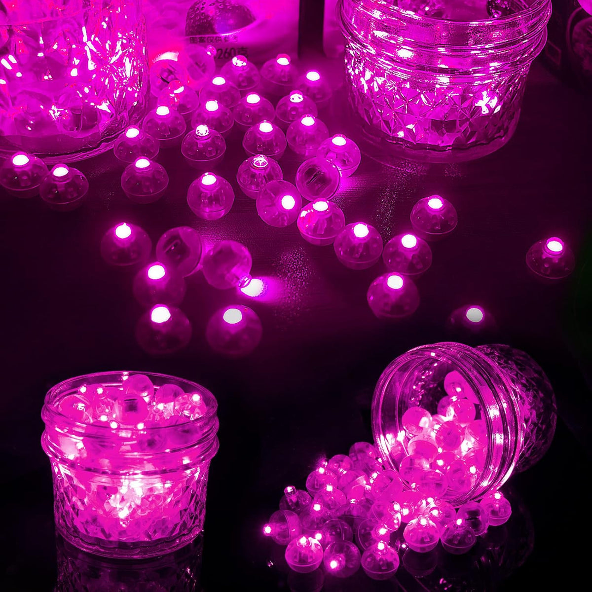 Aogist 50Pcs Balloon Lights with Hook,Long Standby Time,Waterproof Mini Light for Birthday Party