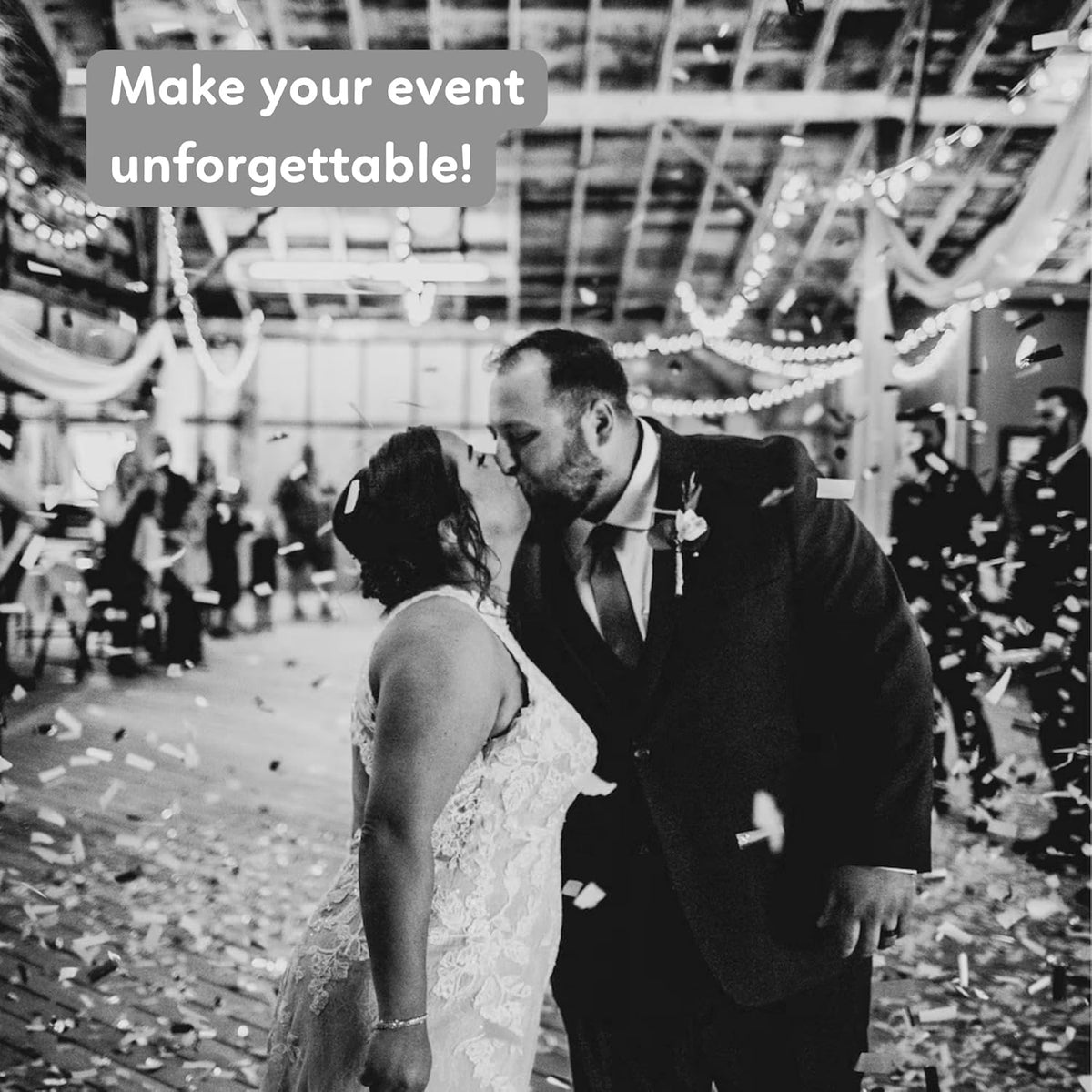 White Biodegradable Confetti Poppers Confetti Cannon | 6 Pack | Party Poppers Decoration for