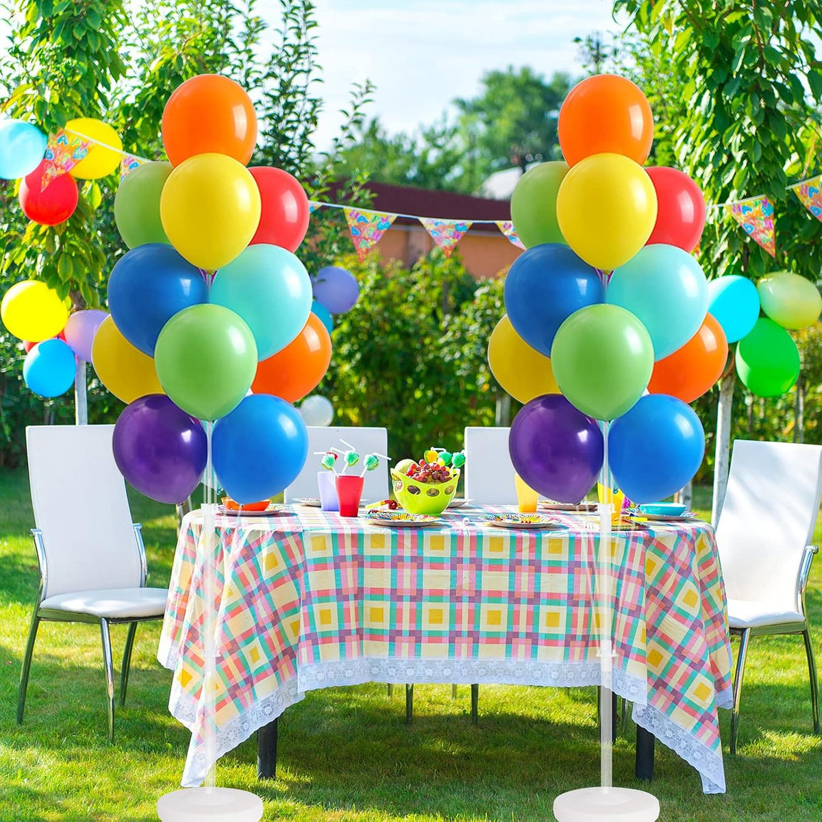 Balloon Column Kit for Floor - Set of 2, Balloon Tower Backdrop Decoration with Stand, Base and