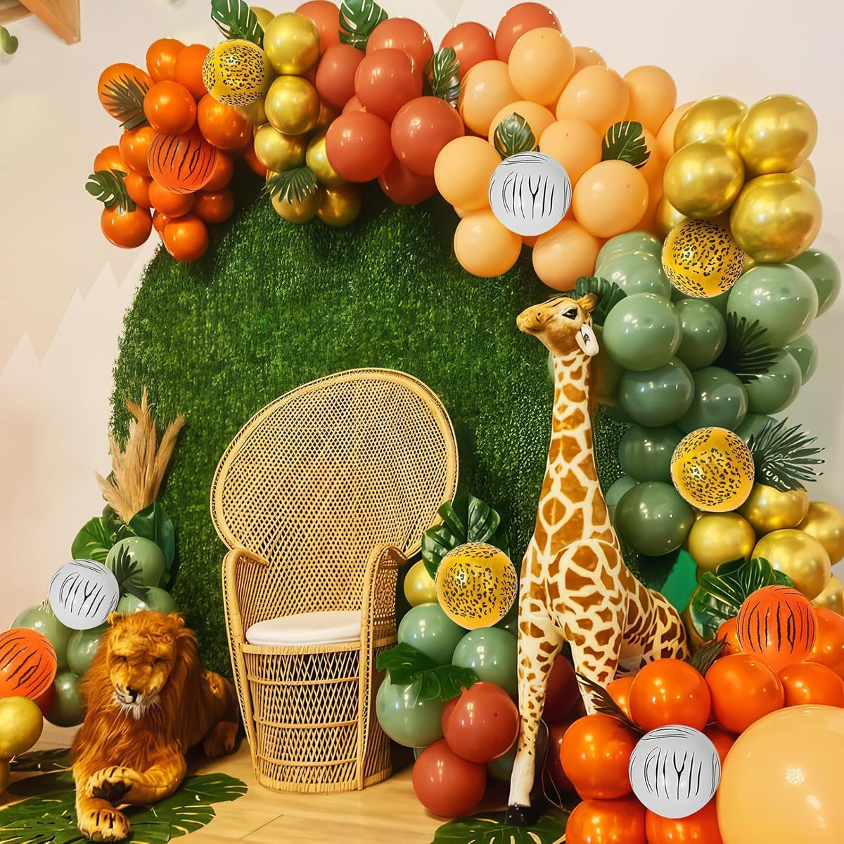 Safari Balloons, 12 Inch Jungle Animal Print Balloons, Tiger Leopard Zebra Print Jungle Safari