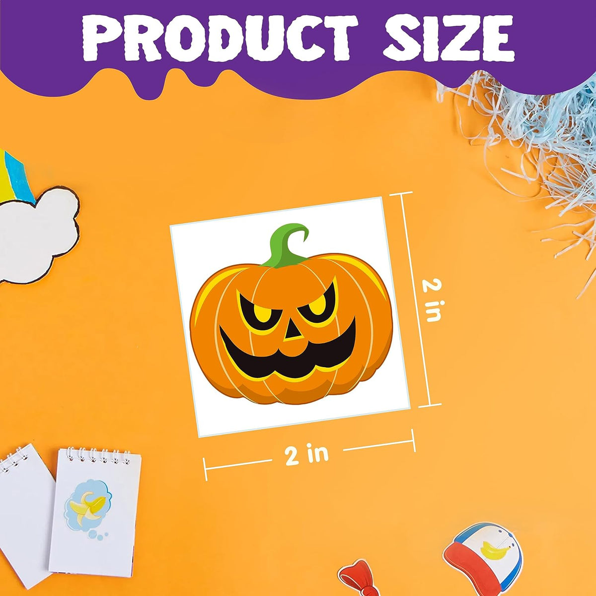 JOYIN 144 PCS Halloween Temporary Tattoos for Kids, 12 Designs Bulk Fake Tattoos Stickers for
