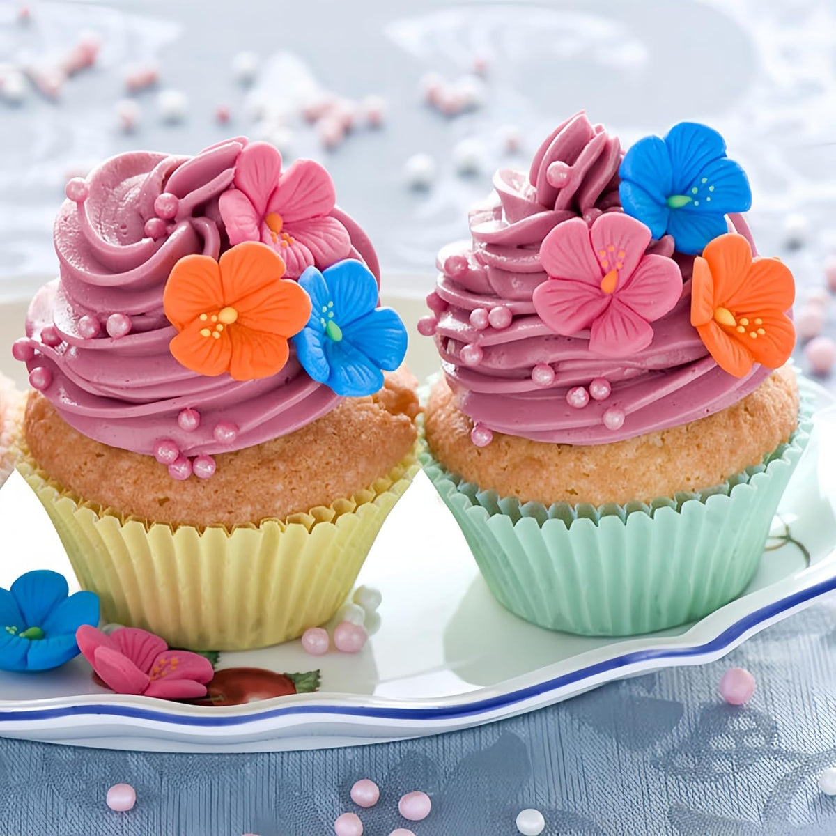 Edible Pink Pearl Sugar Sprinkles Candy 2mm Mini Pearls Cake Decorations Cupcake Toppers Cookie