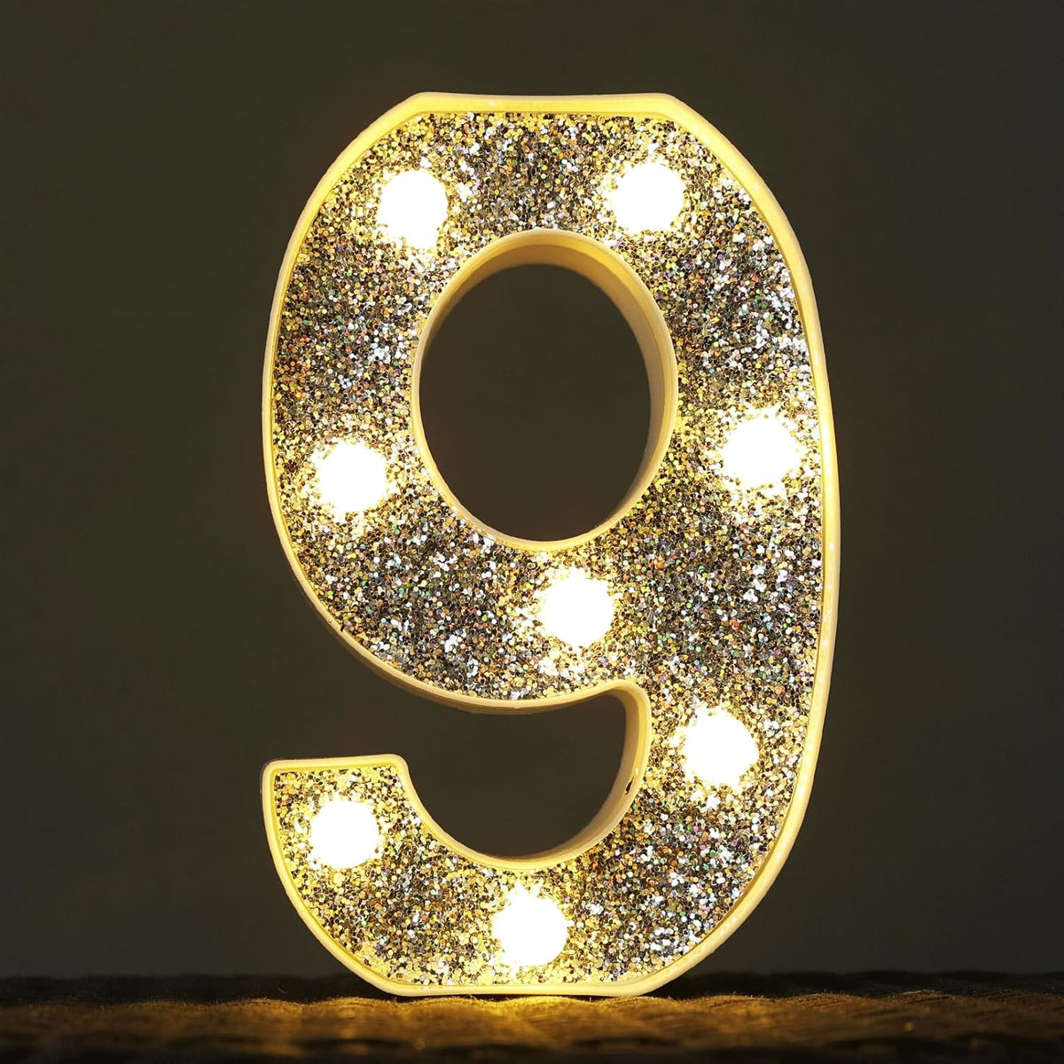 Marquee Light Letters for Table Decorations, Glitter Light Up Signs for Prom, Events, or Engagement