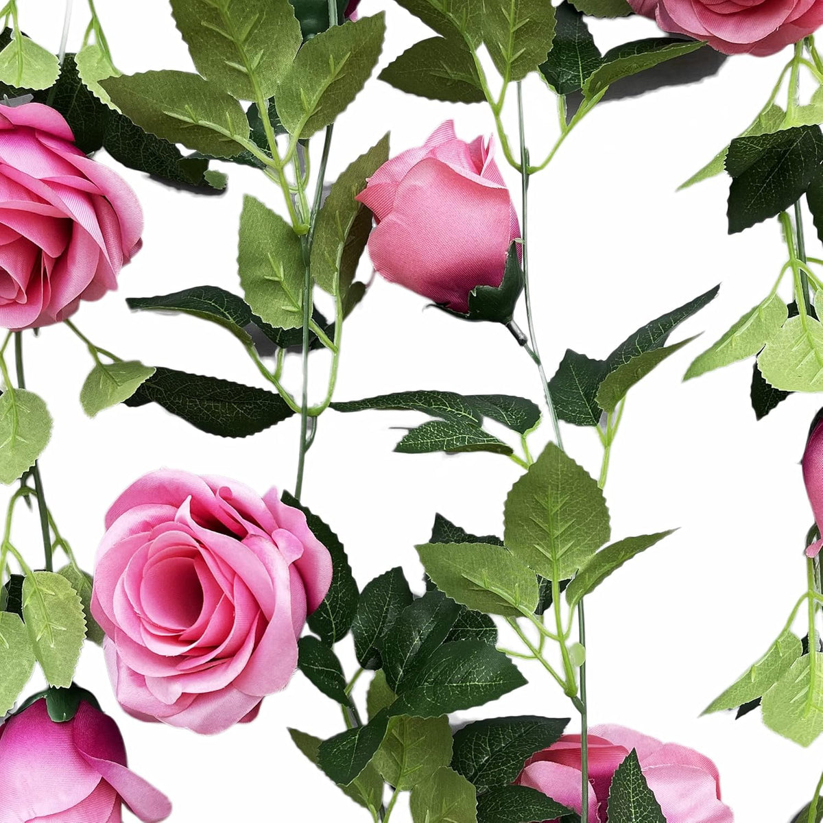 UKELER 2 Pack Artificial Rose Vines Silk Flower Garland Artificial Floral Plant for Wedding Arch