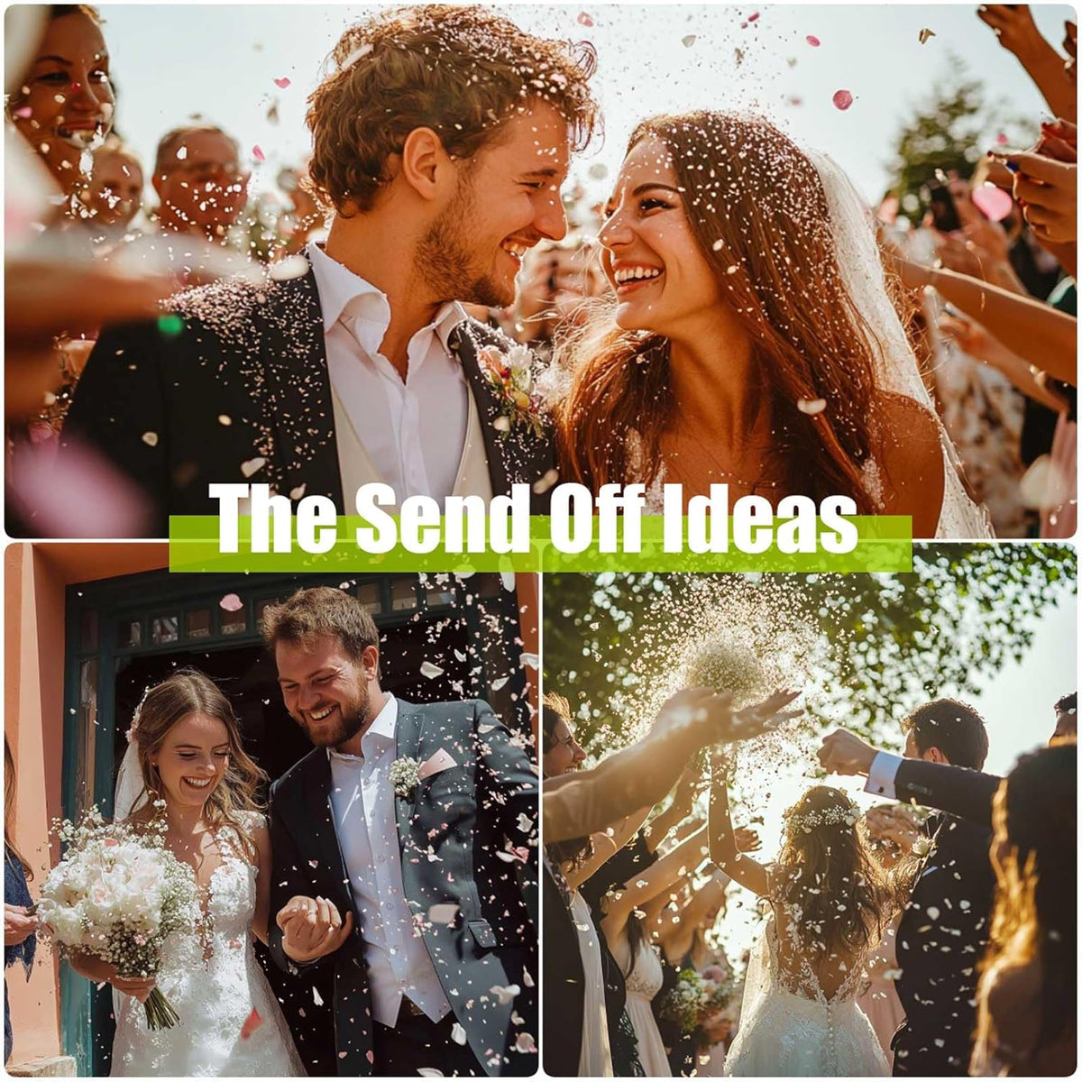 Oning 50 Pack Biodegradable Real Flower Petals Confetti, Wedding Flower Confetti with Jasmine &