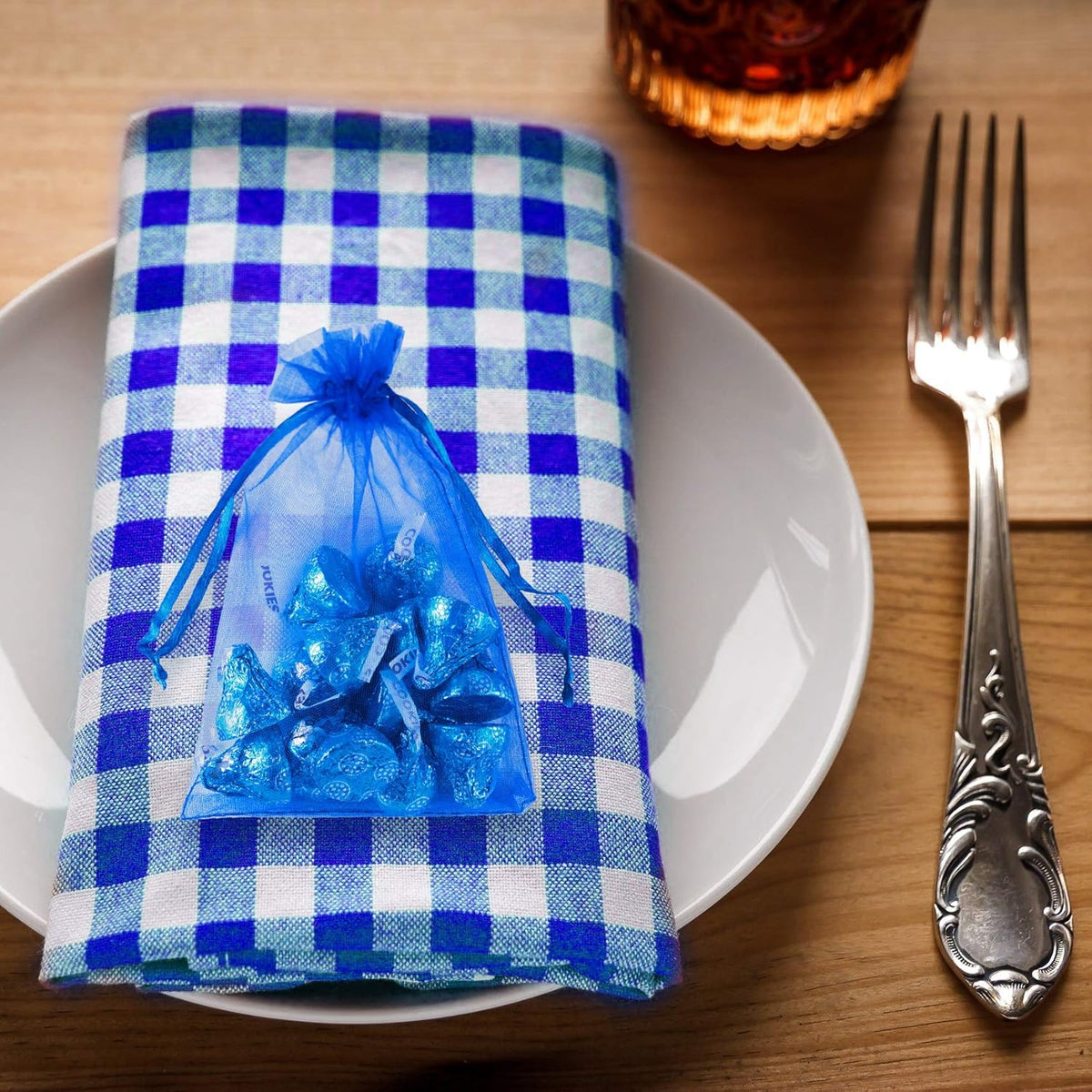 Super Z Outlet 100 Pack 5x7 Inch Mini Sheer Drawstring Organza Transparent Bags Jewelry Sack