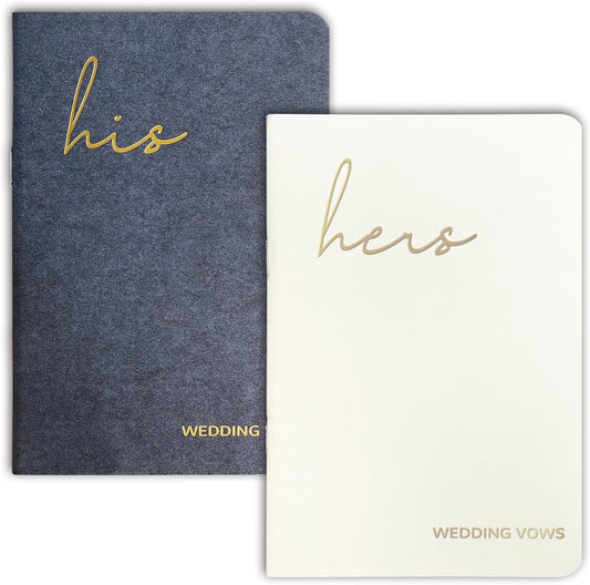 Wedding Vow Books His and Hers, Wedding Registry Gifts Ideas for Bride & Groom,Wedding Essentials