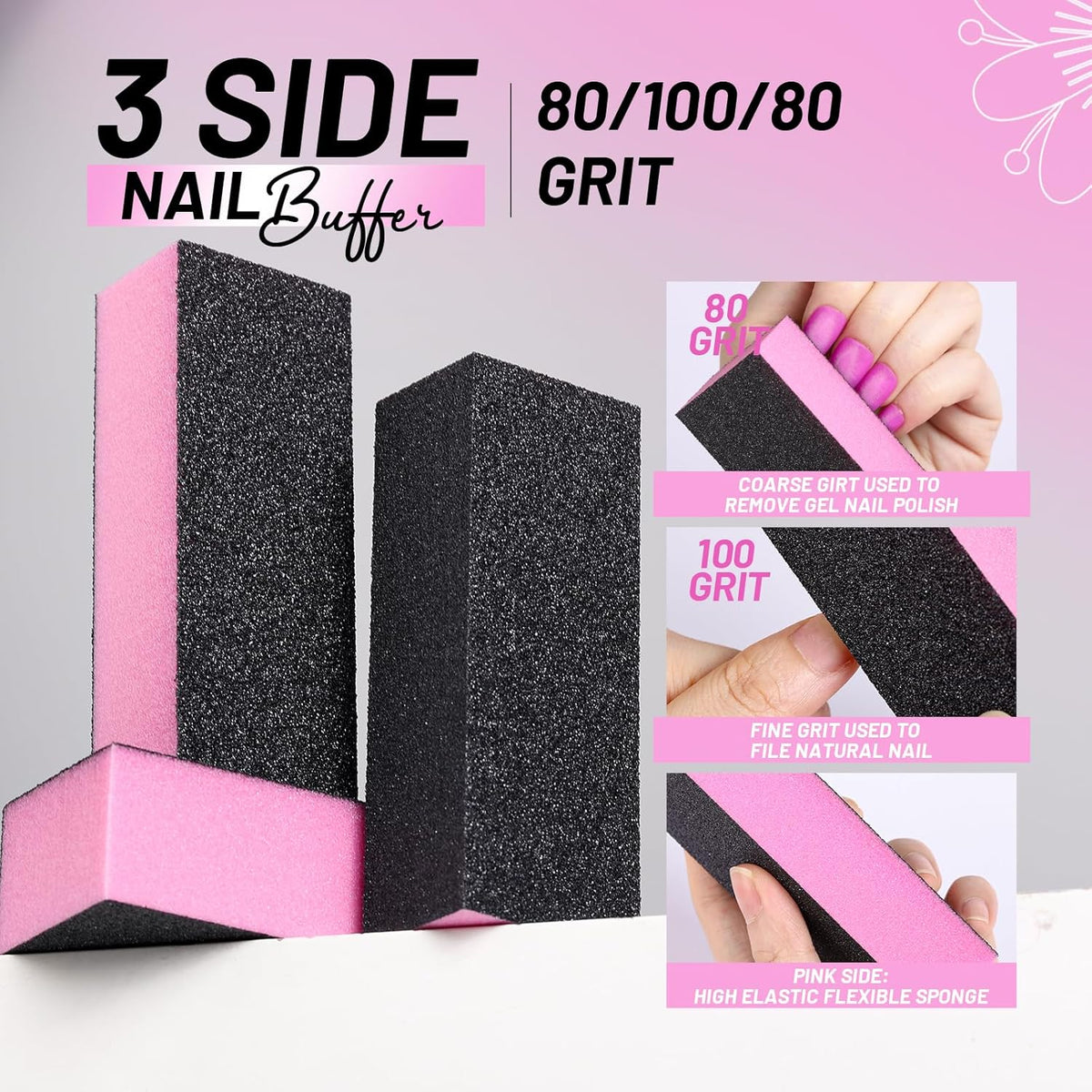 FANDAMEI Nail Buffers and Files, Nail Care Kit, Nail Cuticle Tools Set, Manicure Tools, Finger Nail