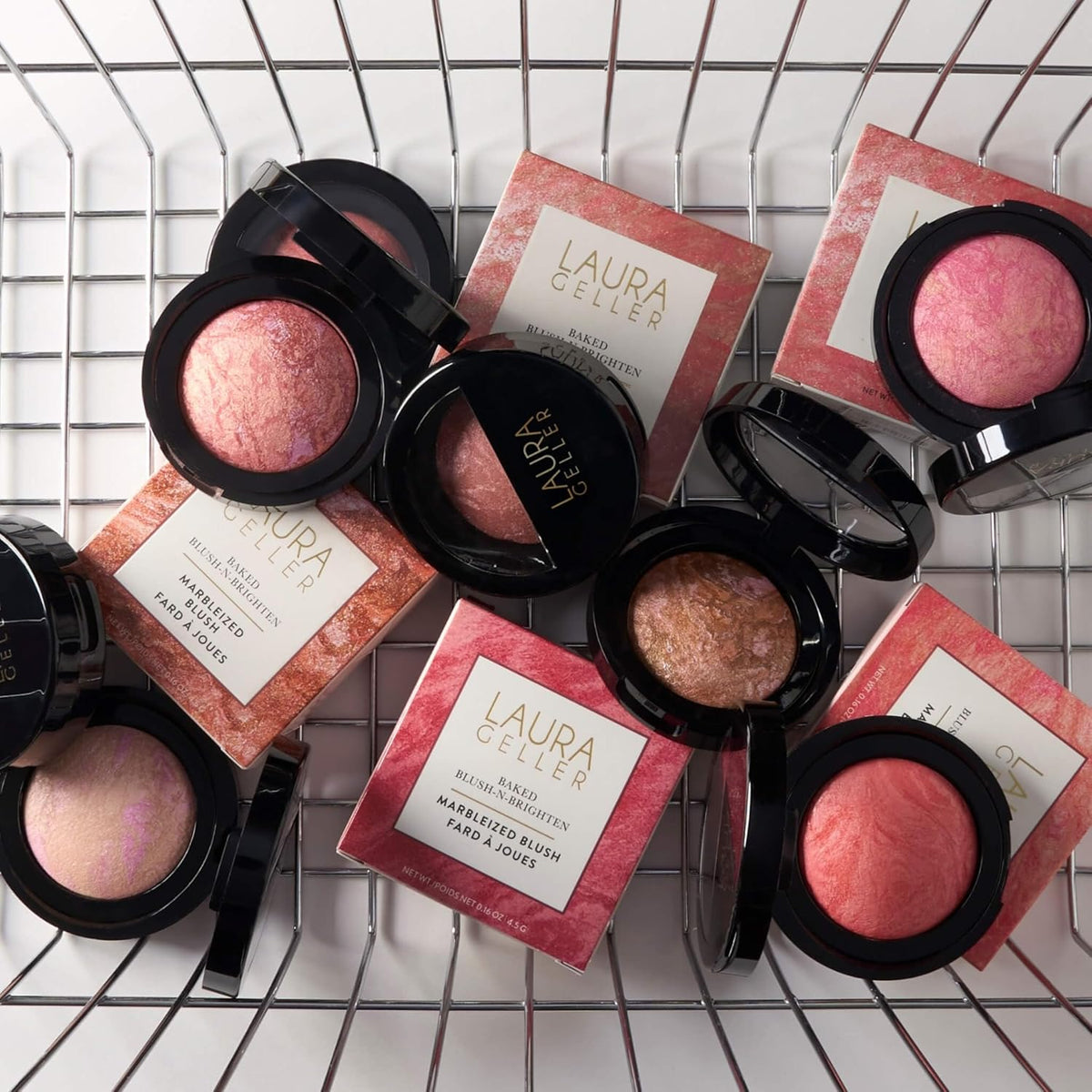 LAURA GELLER NEW YORK Baked Blush-n-Brighten Marbleized Blush for Cheeks - Summer Orchid - Natural