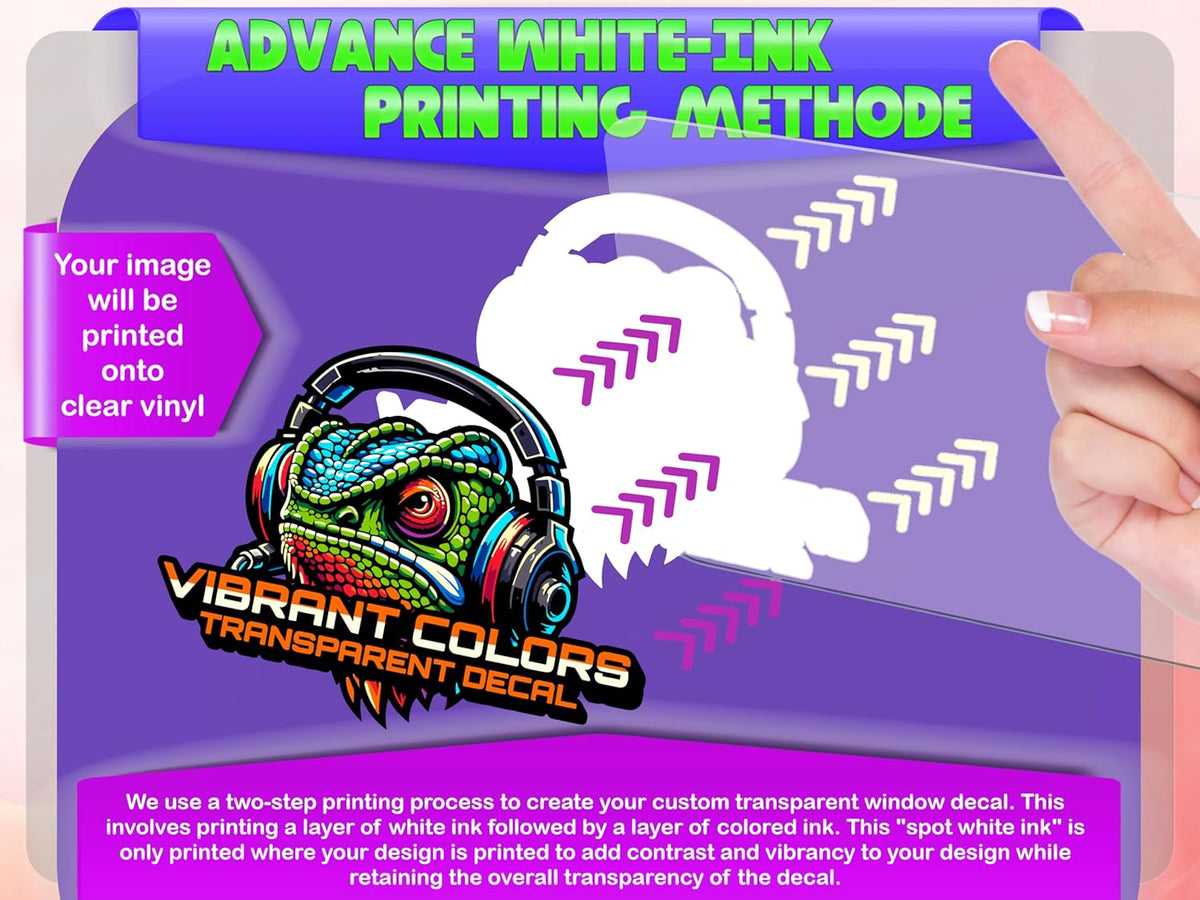 Window Clear Decal Design - Full Color ║ Your Logo or Design We Print Clear Permanent Sticker or