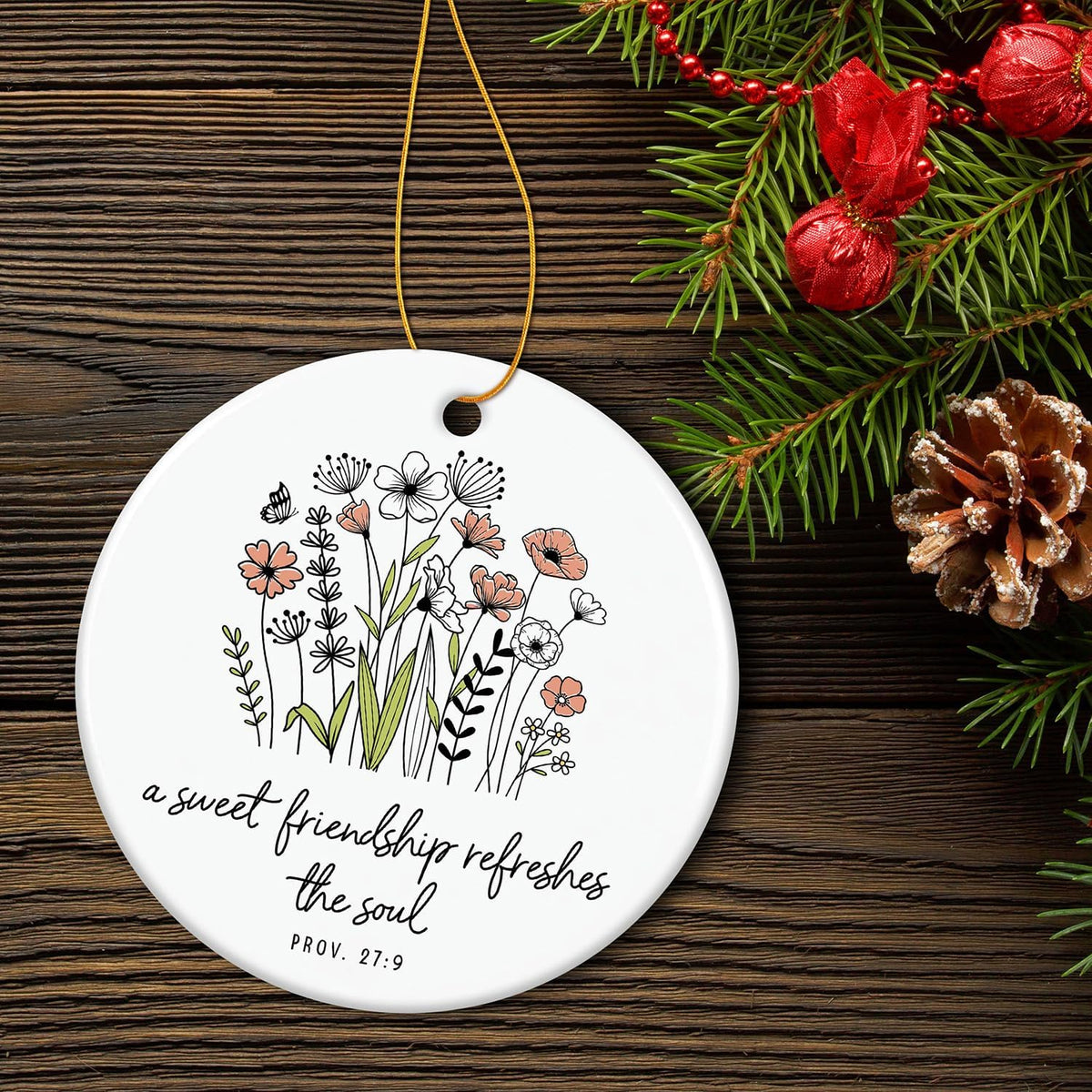 HEXMOZ Friend Ornament - Christian Friendship Gifts for Women, Best Friend Religious, Inspirational