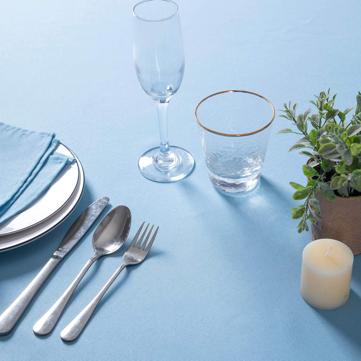 108 inch Round Tablecloth Washable Polyester Table Cloth Decorative Table Cover for Wedding Party