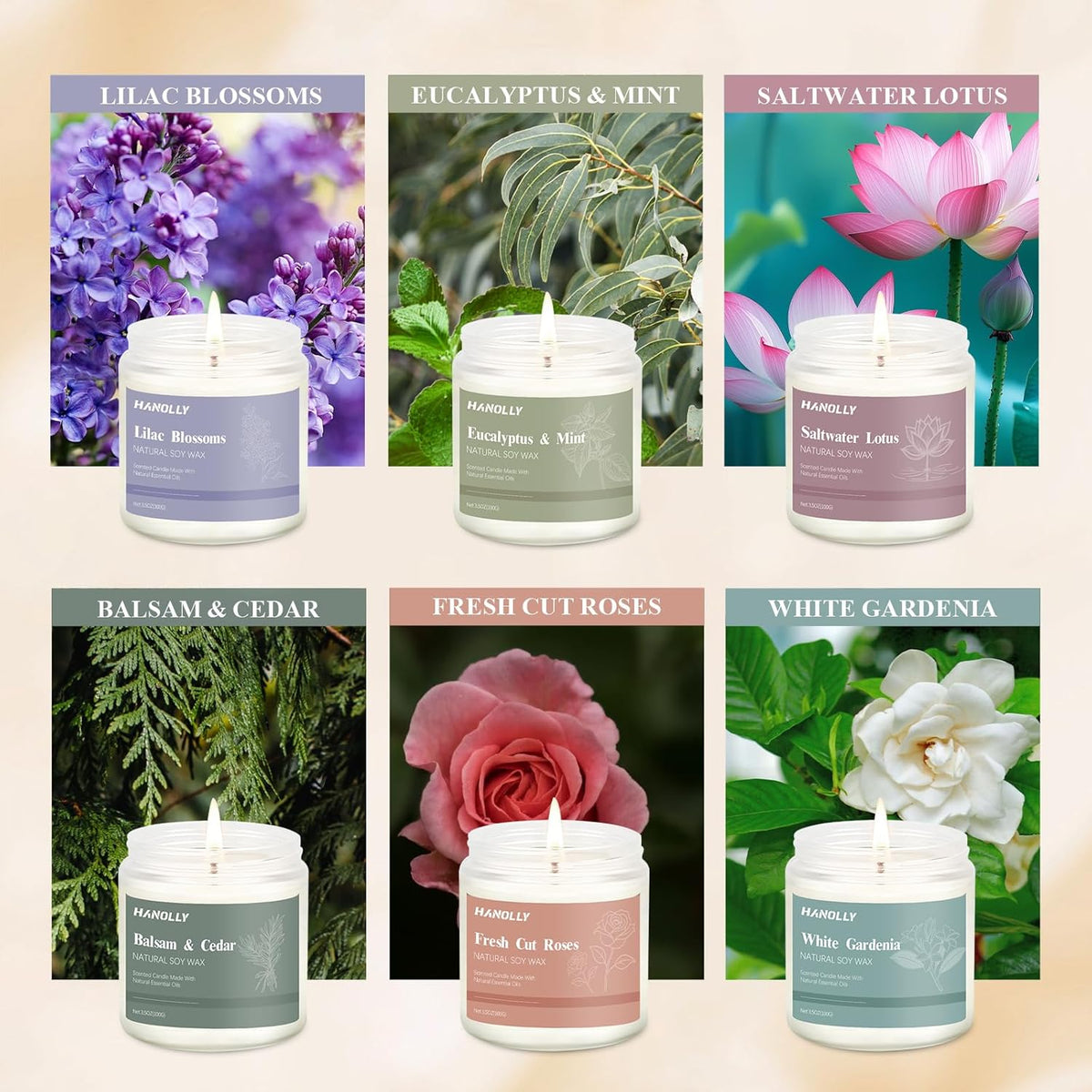 12 Pack Candles for Home Scented, Aromatherapy Candles Gifts Set for Women, Lavender, Vanilla
