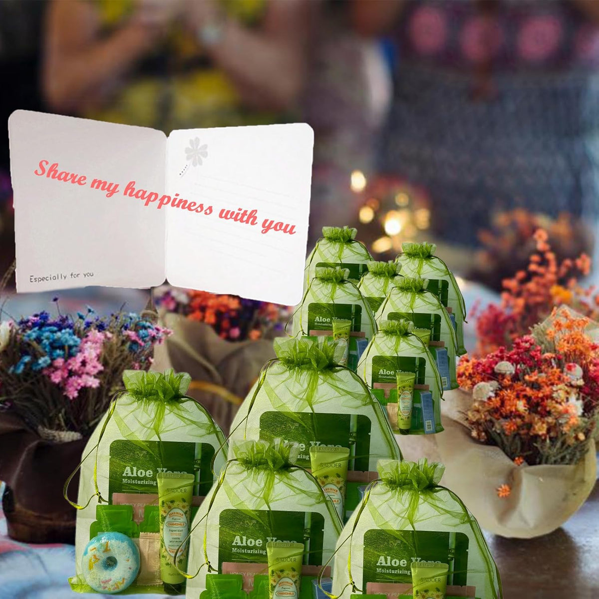 140 Pcs Spa Party Supplies Slumber Party Organza Bags Spa Party Favors Spa Sleepover Kit Birthday