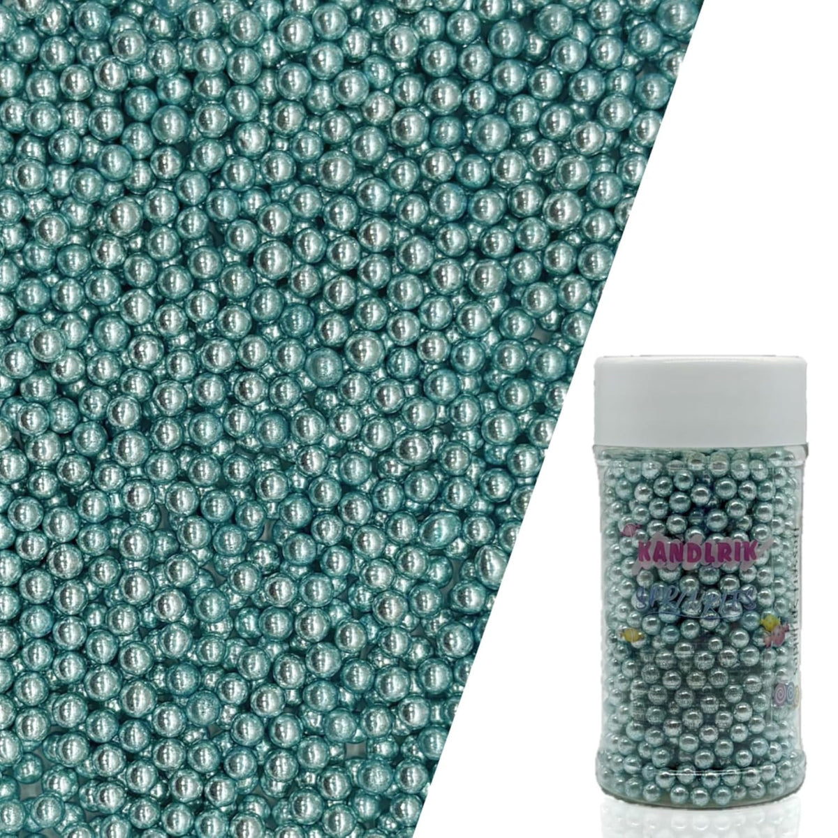 Edible Silver BluePearl Sugar Sprinkles Candy 4mm Mini Pearls Cake Decorations Cupcake Toppers