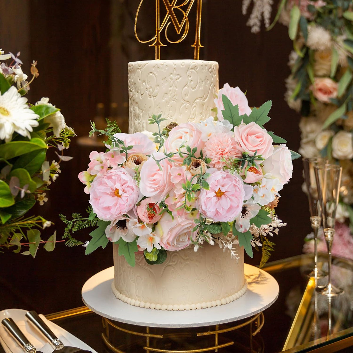 Artificial Flowers Combo for DIY Wedding Bouquets Combo Centerpieces Arrangements Party Bridal Baby