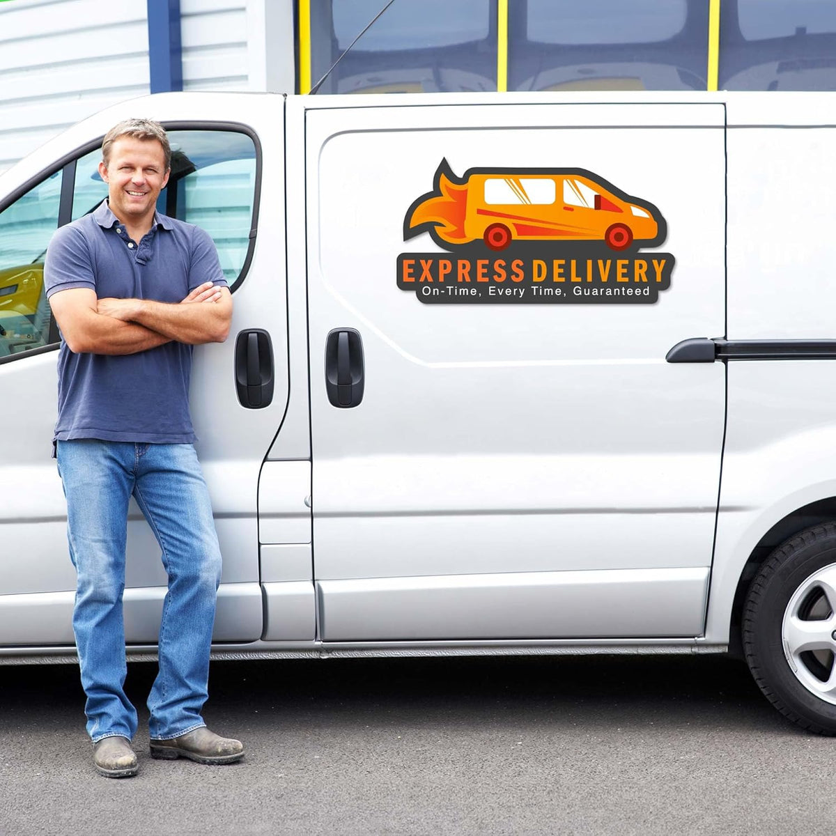 Custom Die Cut Car Magnet, Personalized Sign with Logo for Car Van Truck, Advertise Your Business