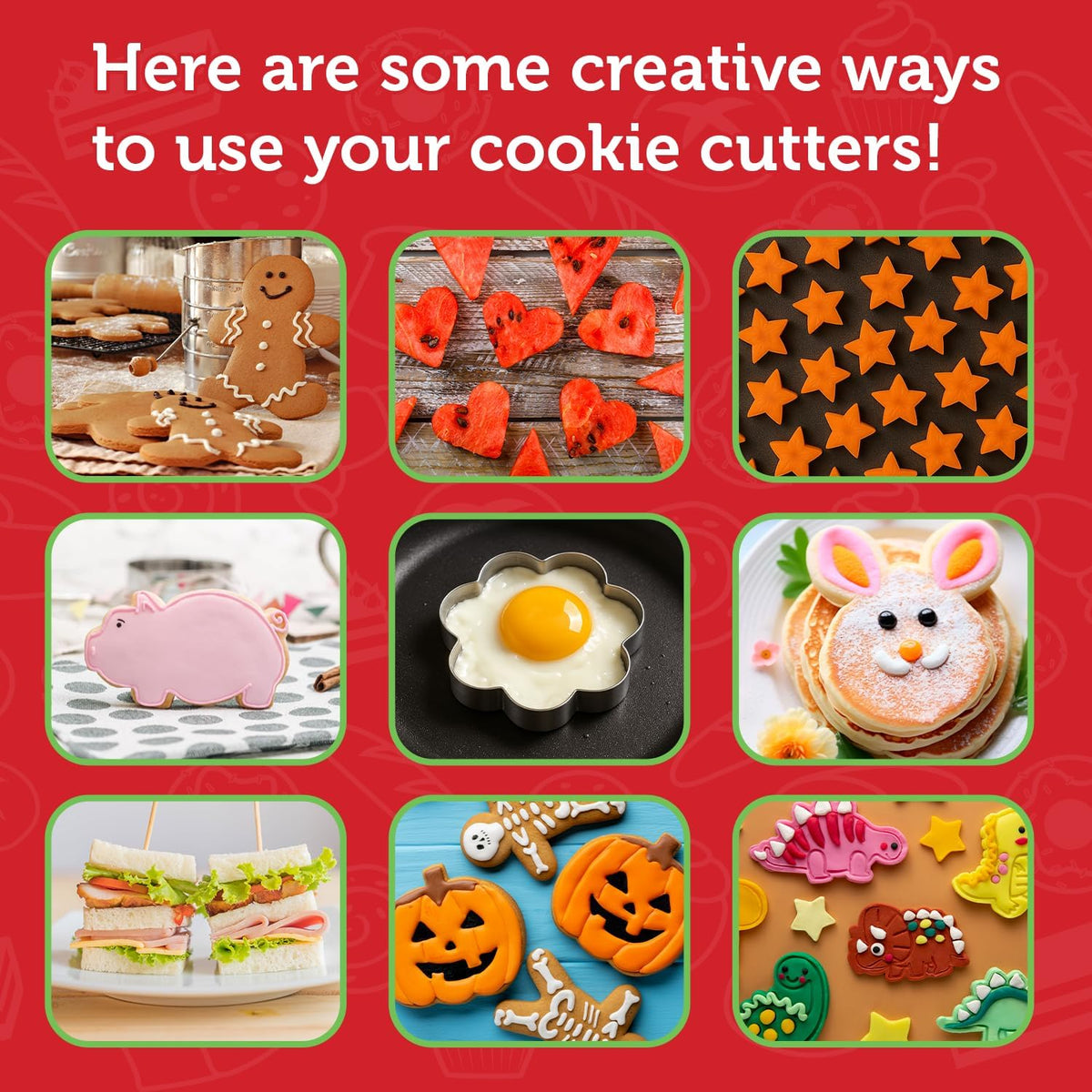 Chicken Cookie Cutter Set – Sharp & Stainless Steel Cooking Utensils – A Fun Fit for Sandwiches
