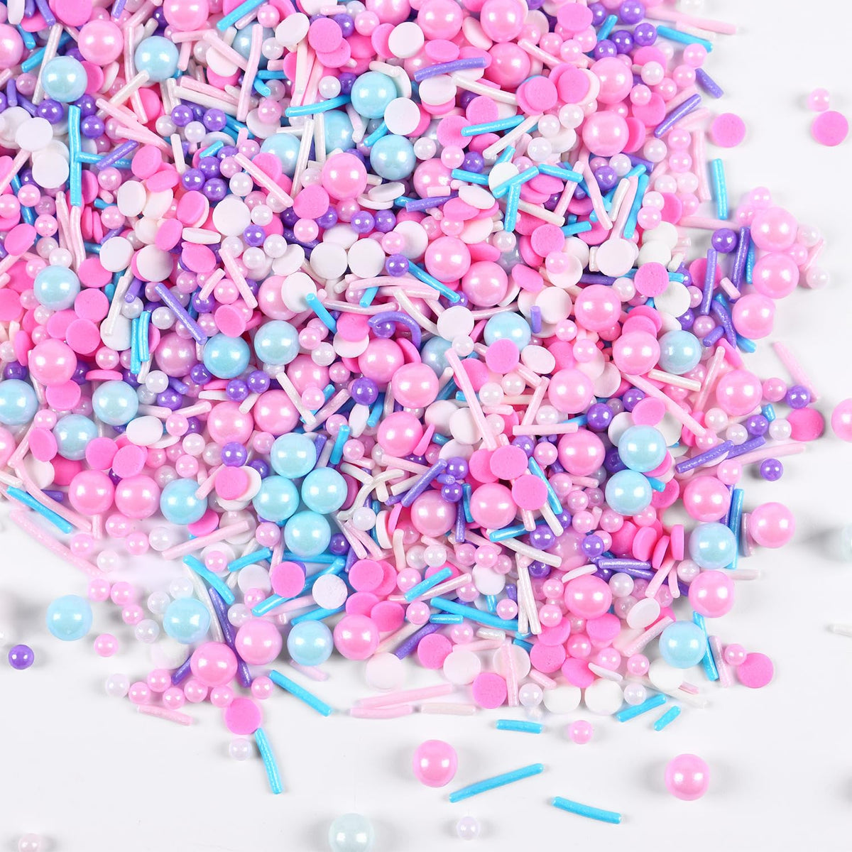 Edible Pink Sprinkle for Cake Decorating, Pink Blue Pearl Sprinkles, Jimmy Sprinkles, Perfect for