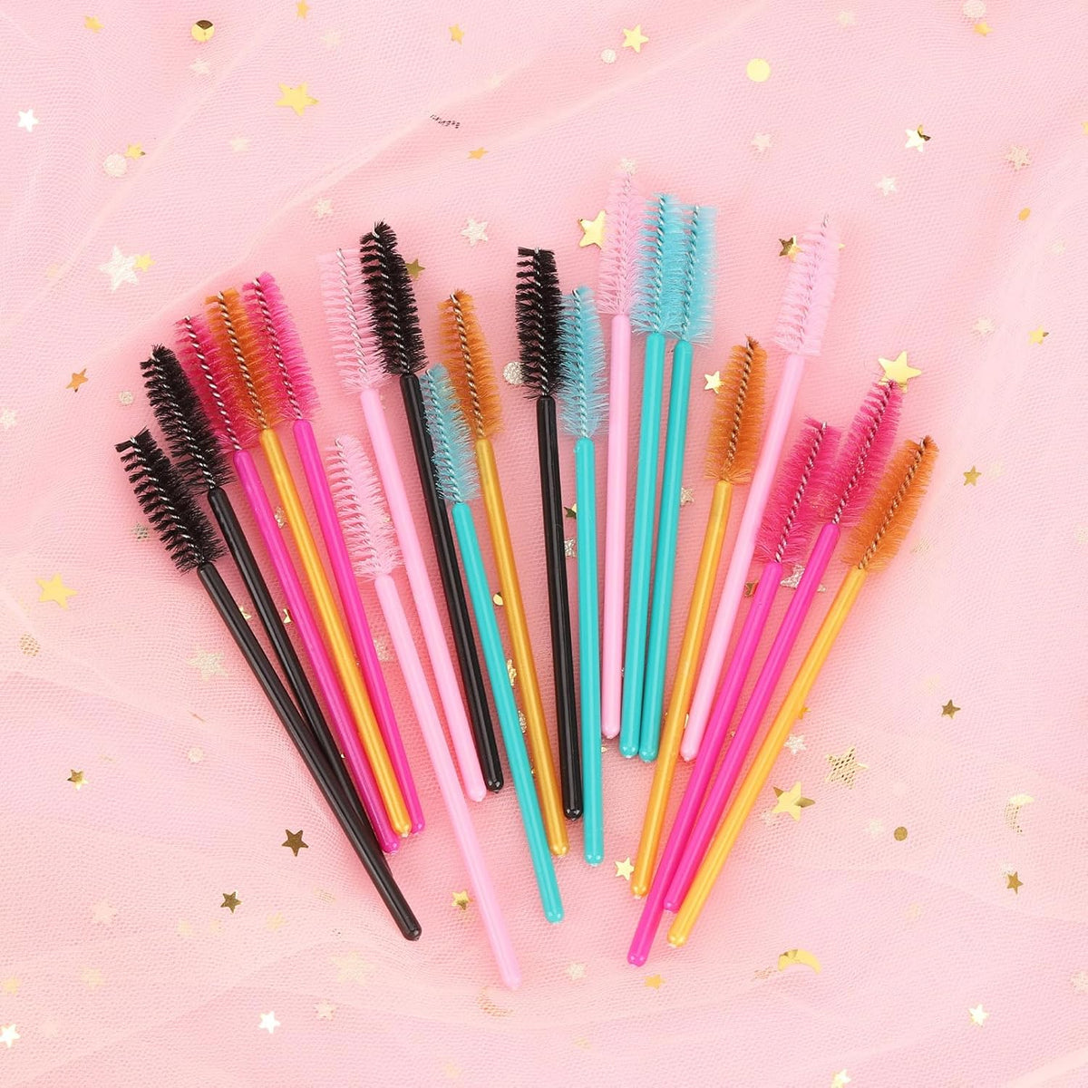 Tbestmax 500 Disposable Mascara Wands Eyelash Brush Spoolies for Eyebrow Eye Lash Extension, Makeup