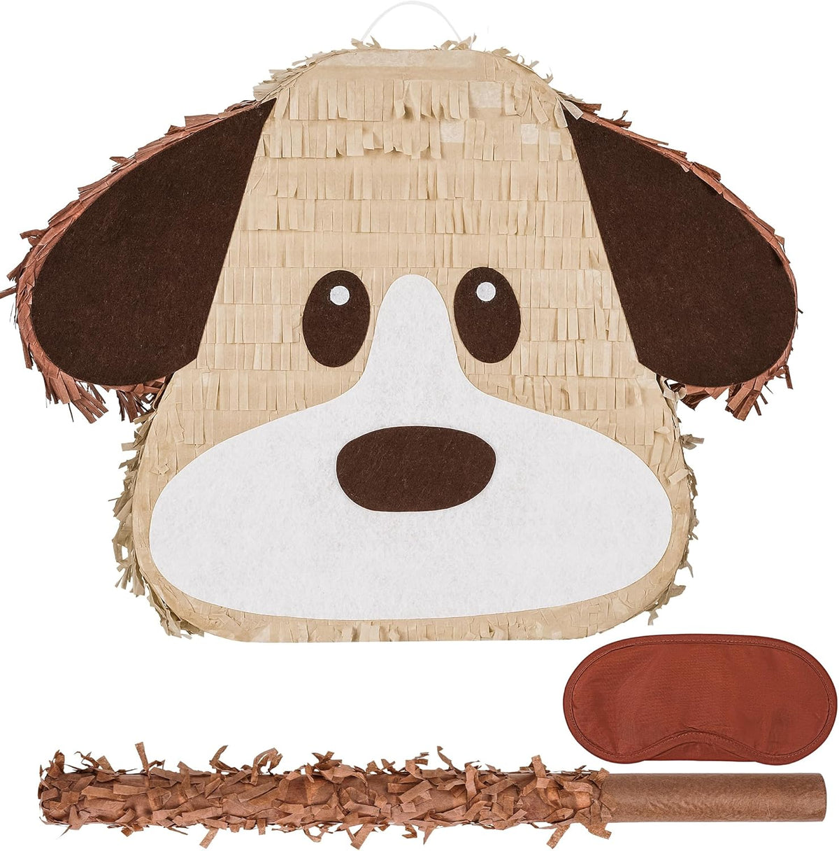 Dog Pinatas Bundle with a Blindfold and a Bat(16.5 x 12.6 x 4 Inches), Perfect for kid's Birthday