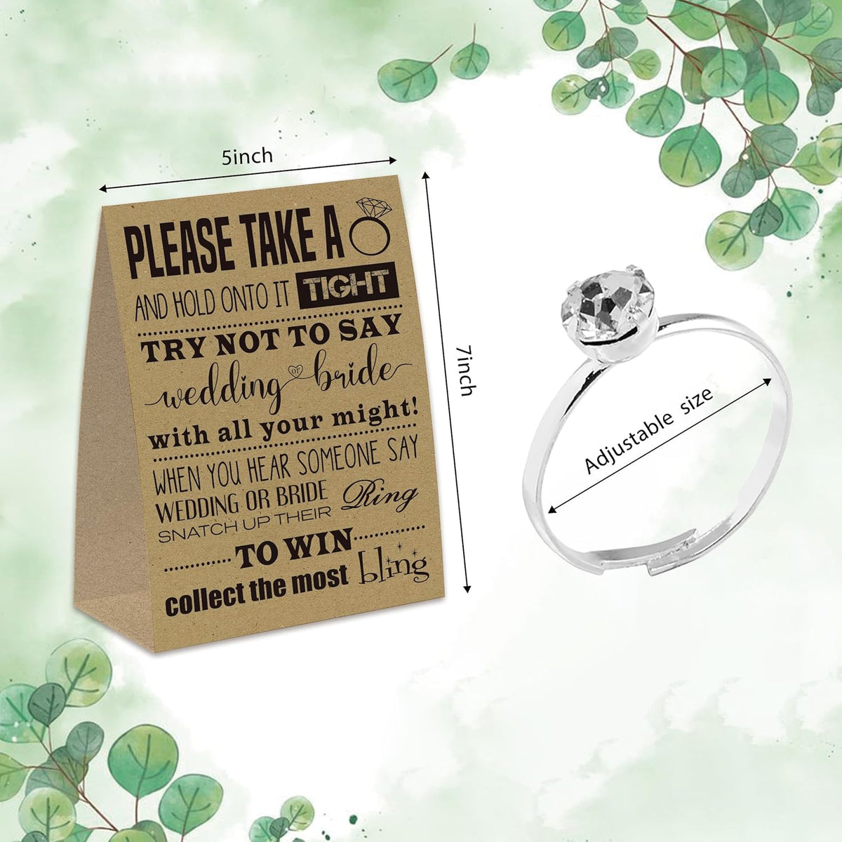 Don't Say Bridal Games, Put A Ring On It Bridal Shower Games,50 Metal rings, Bridal Shower