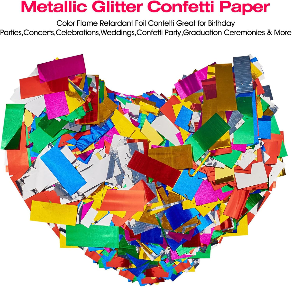 Metallic glitter Confetti Paper - Color Flame Retardant Foil Confetti Great for Birthday