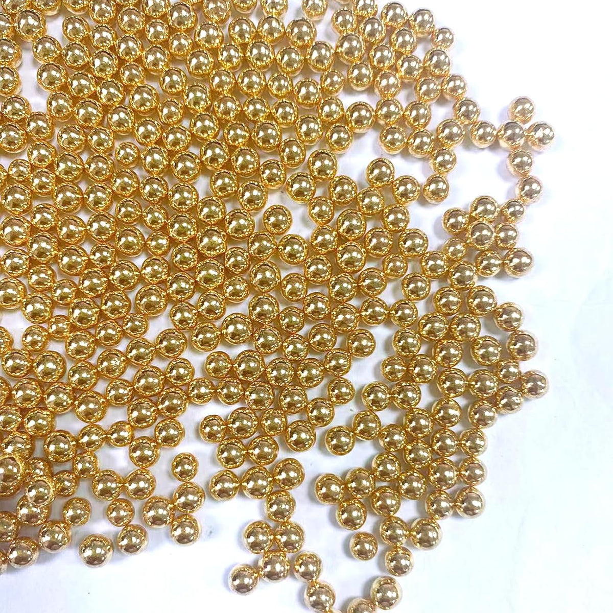 Sentovac 4mm Gold Pearl Sprinkles Edible Cake Decorating Sugar Candy Cookie Cake Cupcake Topper Ice