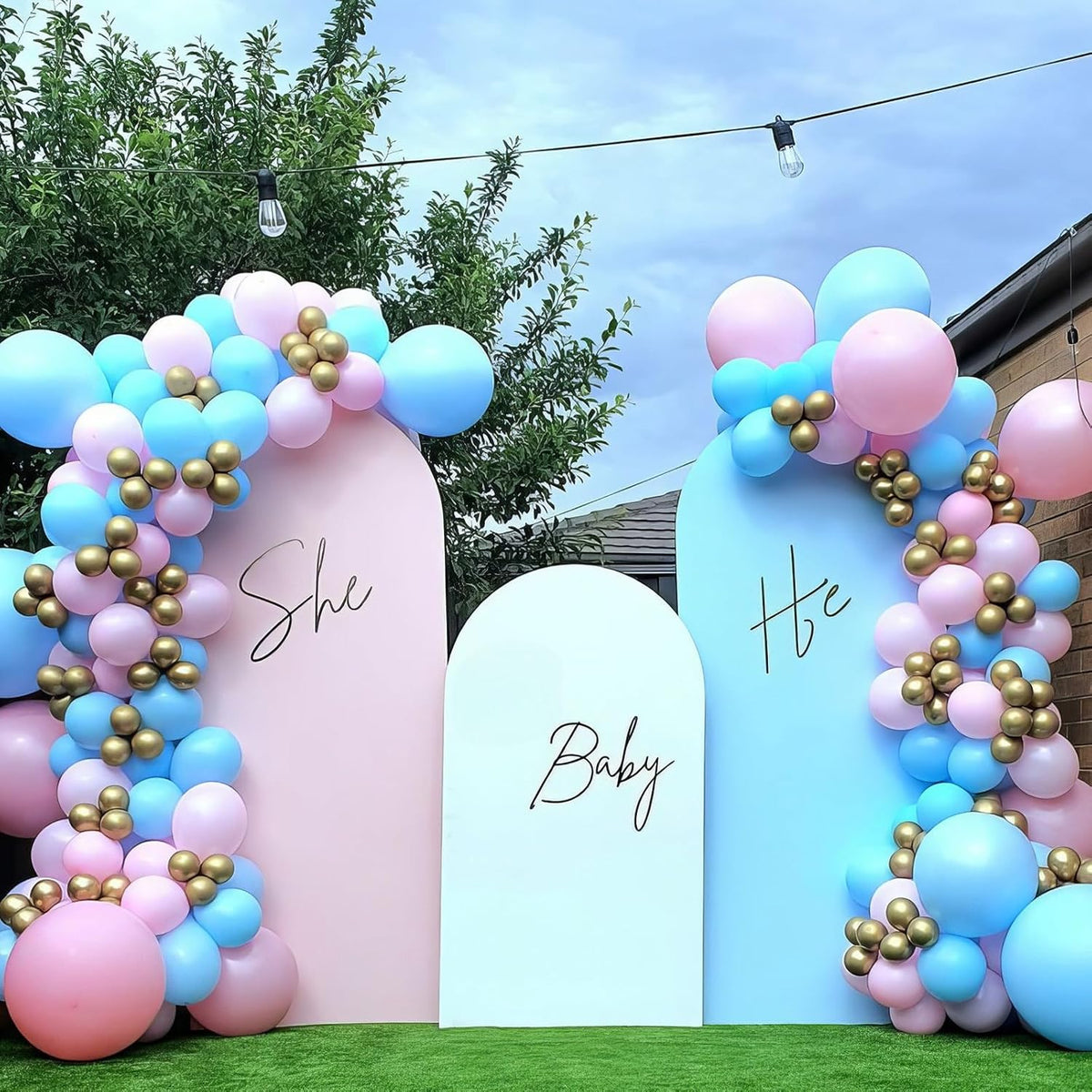 Pink Blue Gold Balloons, 50pcs Pink Blue Purple Balloons, Gold Macaron Pink Purple Teal Balloon