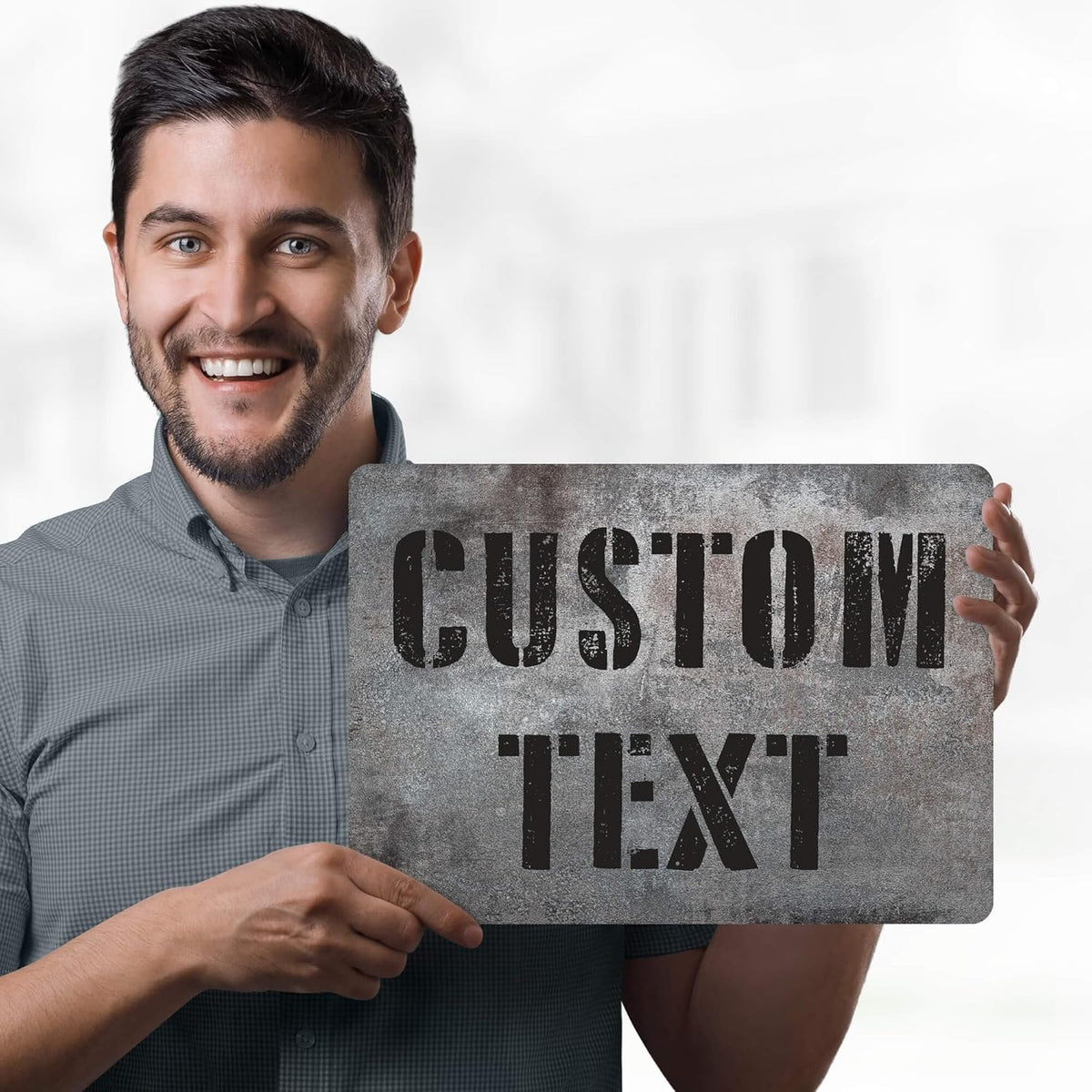 Custom Sign, Custom Street Sign, 11 Font Colors, 13 Font Styles, 4 Hole Options, 22 Sizes, 10x14