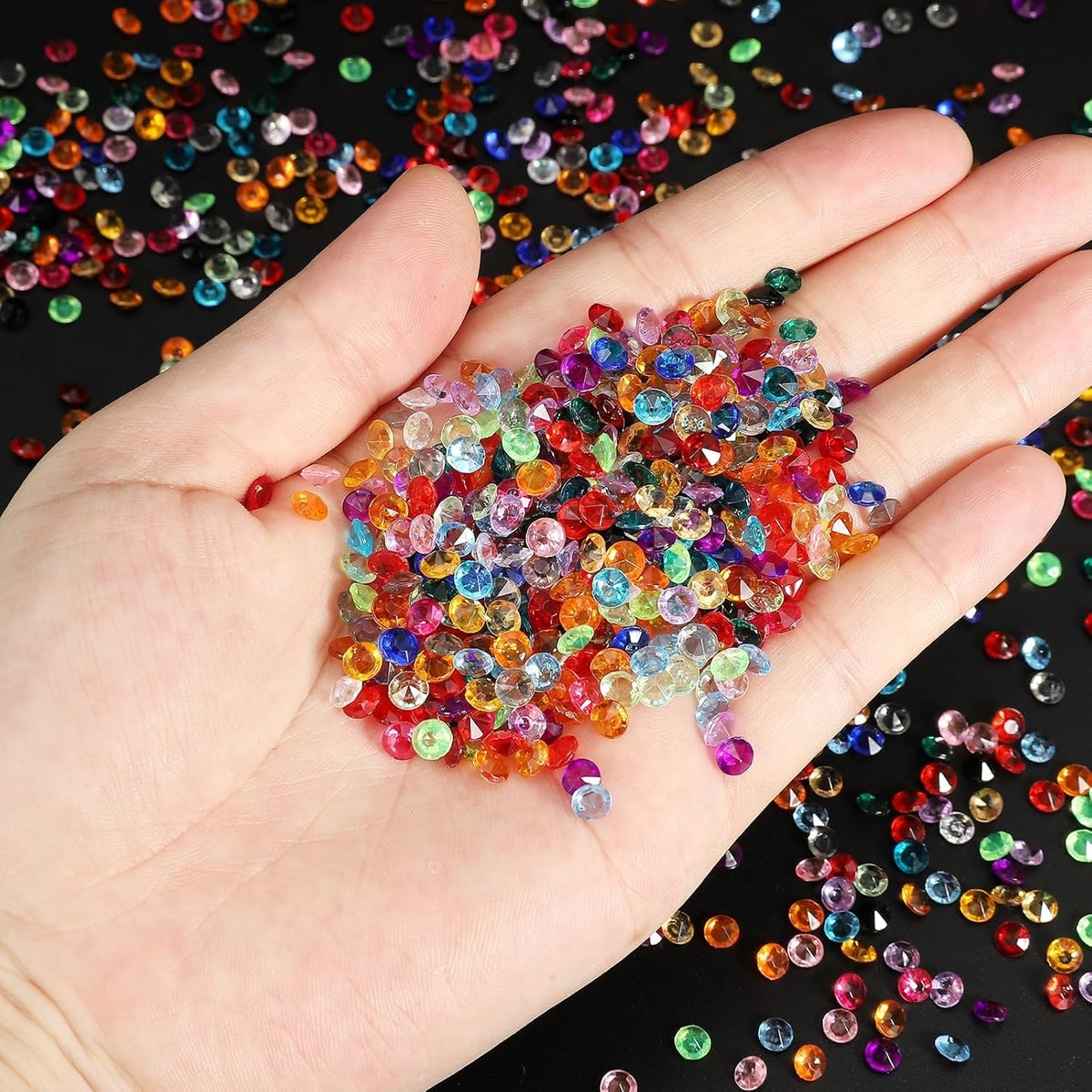 PATIKIL 10000 Pcs Wedding Table Scatter Confetti Crystals 4.5mm Acrylic Diamonds Vase Fillers Gems