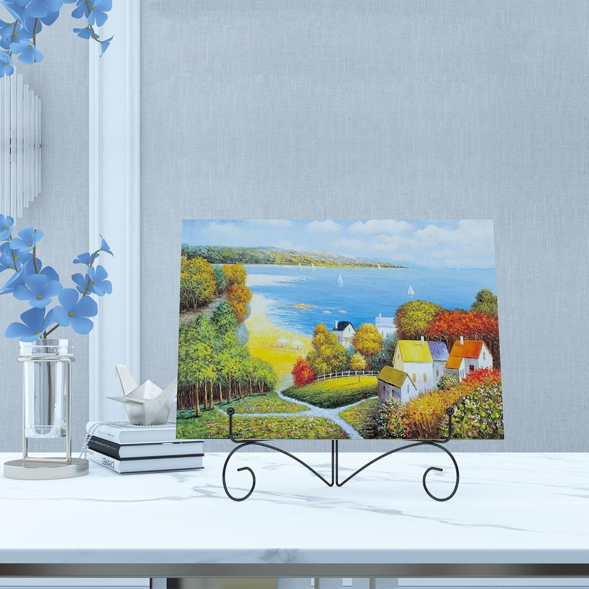 Iron Plate Stand for Display with Folding Design, Picture Stands for Tables, 12 Inch Large Easels