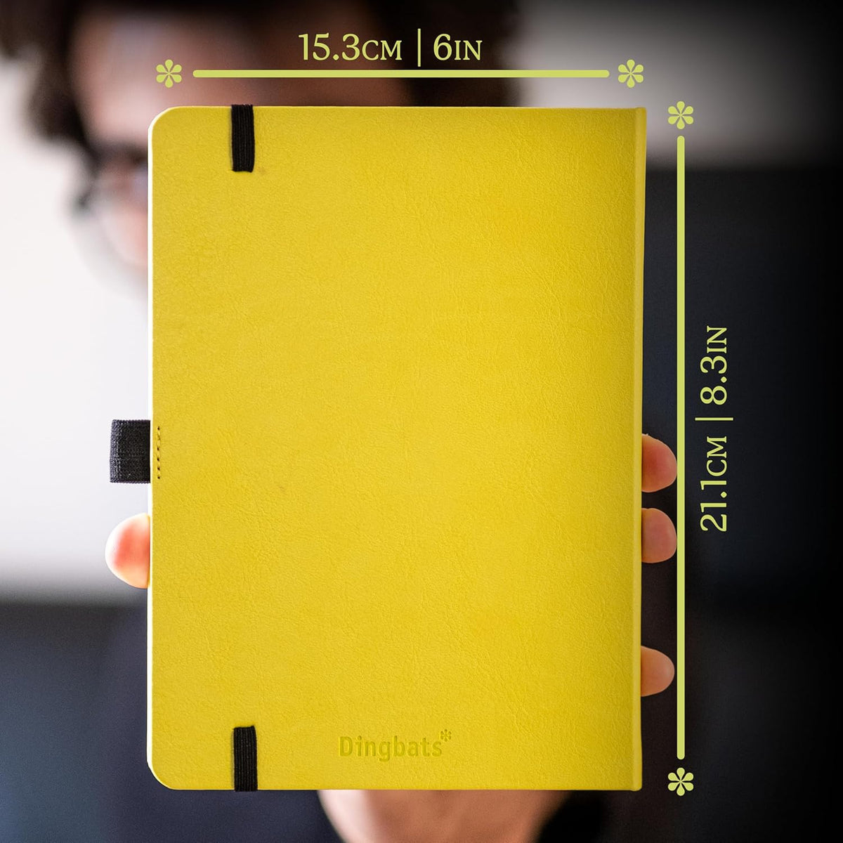 Dingbats* Earth Dotted Writing Journal Notebook A5 - Vegan Leather Hardcover - Ideal for Work
