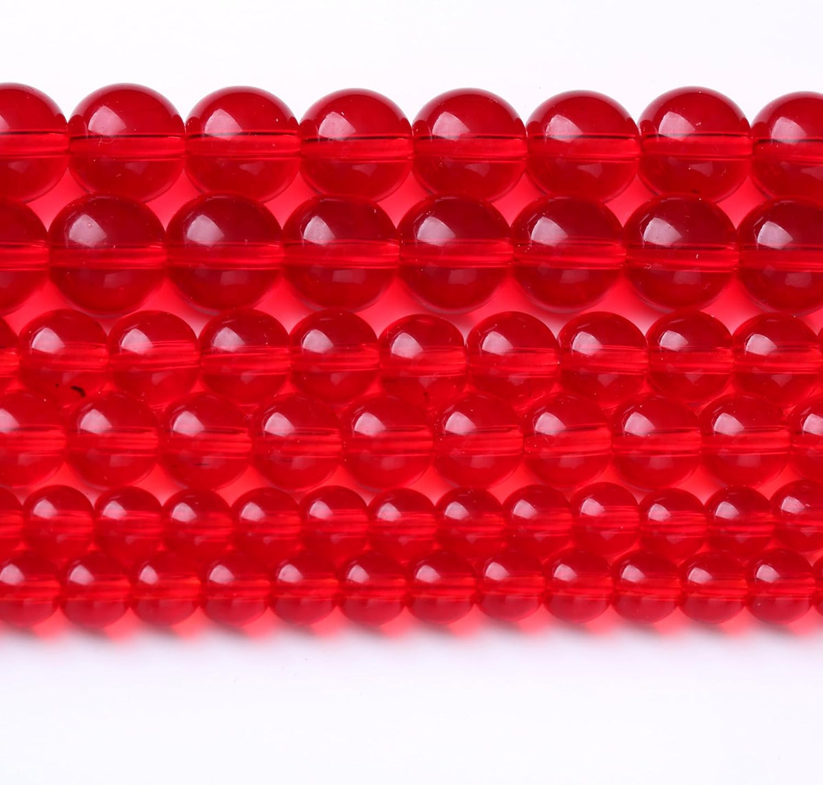 Red Glass Stone Beads Gemstone Round Crystal Energy Jade Beads Stone Beads for Jewelry Making DIY