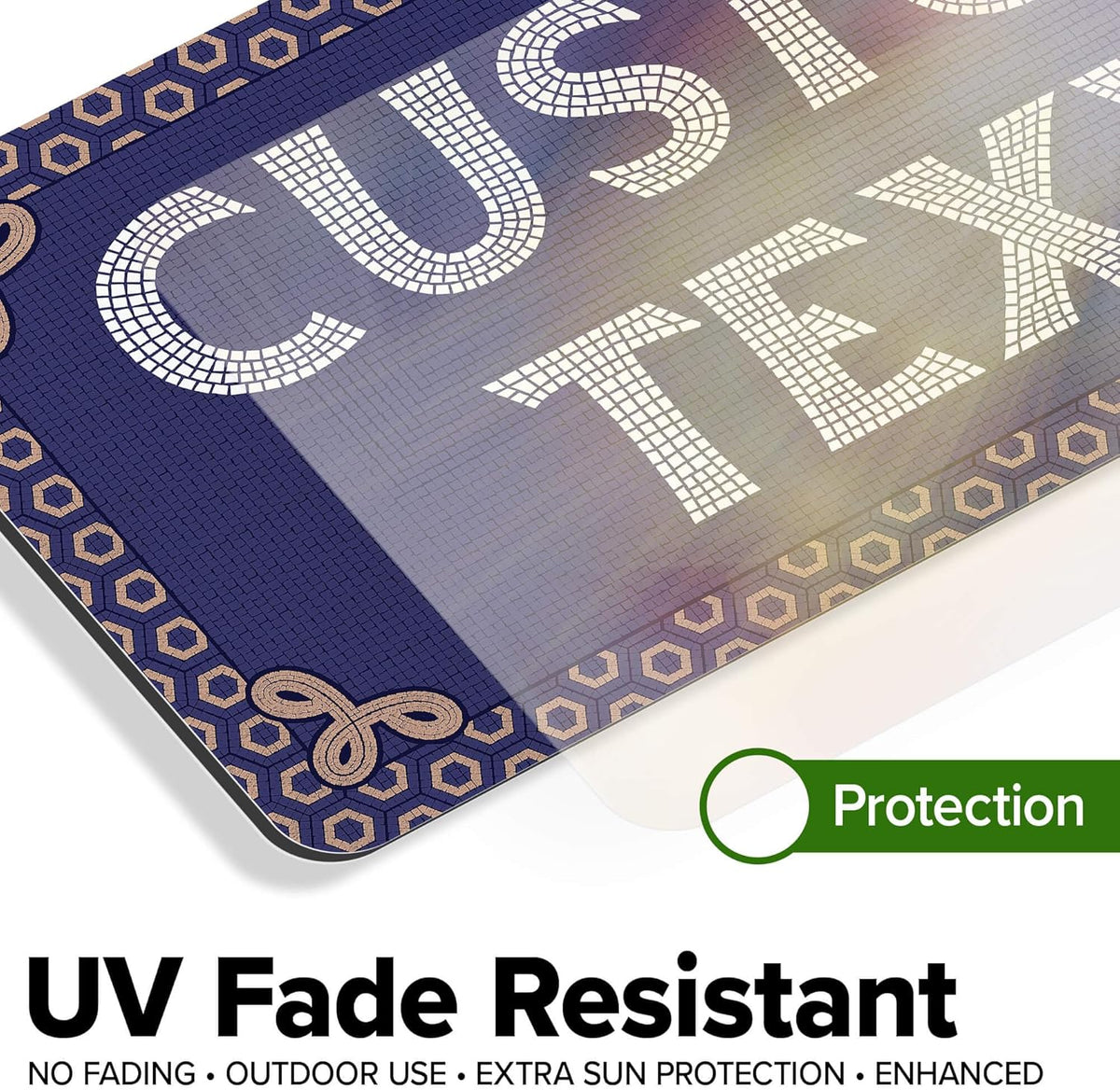 Custom Sign, Custom Street Sign, 11 Font Colors, 13 Font Styles, 4 Hole Options, 22 Sizes, 6x12