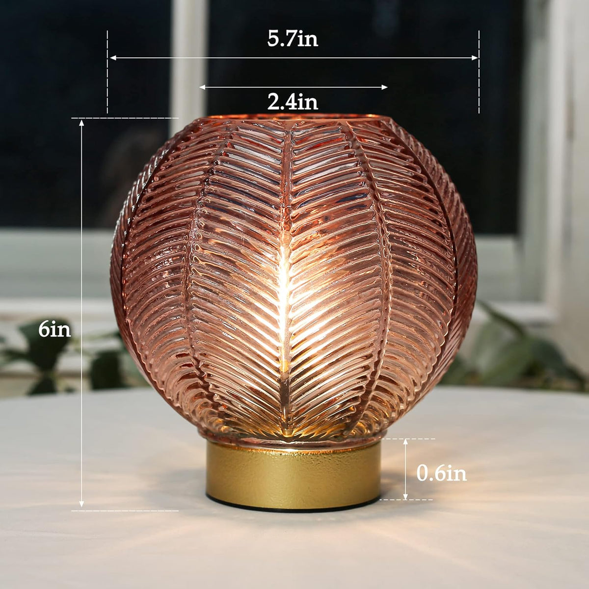 Battery Powered Lamp, Cordless Table Lamps Battery Operated Lamp for Bedside Nightstand, Small