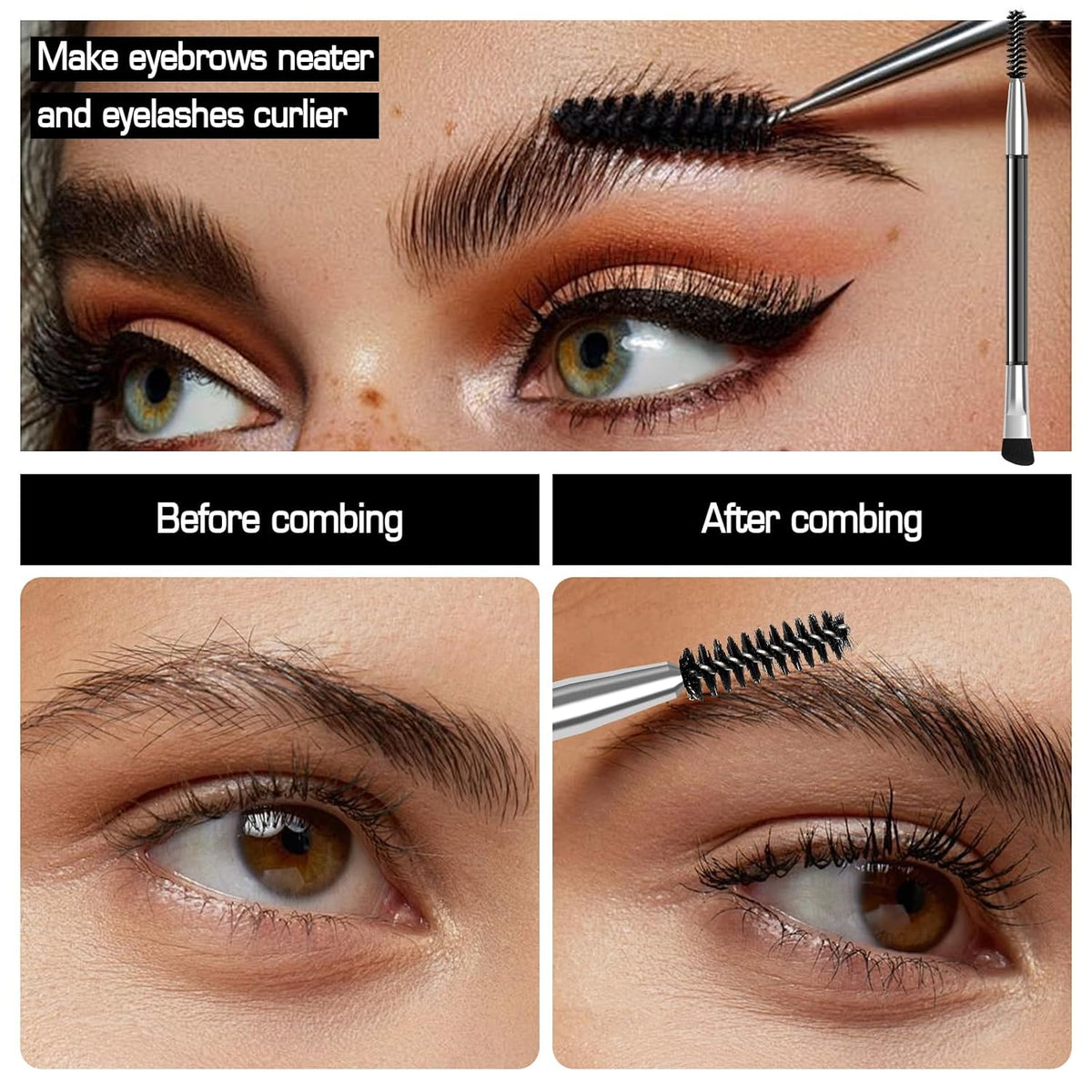 Eyebrow Pencils for Women, Microblading Eyebrow Pen Magical 2-in-1 Dual-Ended Brow Pen with 3D &