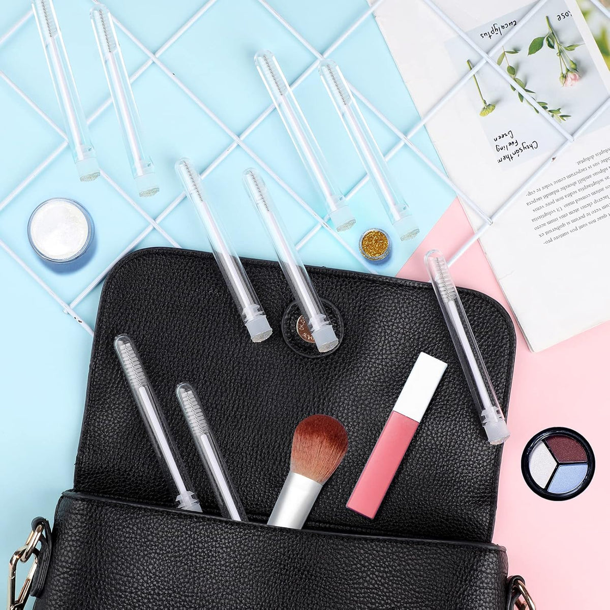 20pcs Eyelash brush Lash Wand Makeup tool Eyelash Extension supplies Cleaning brush Diamond Mascara
