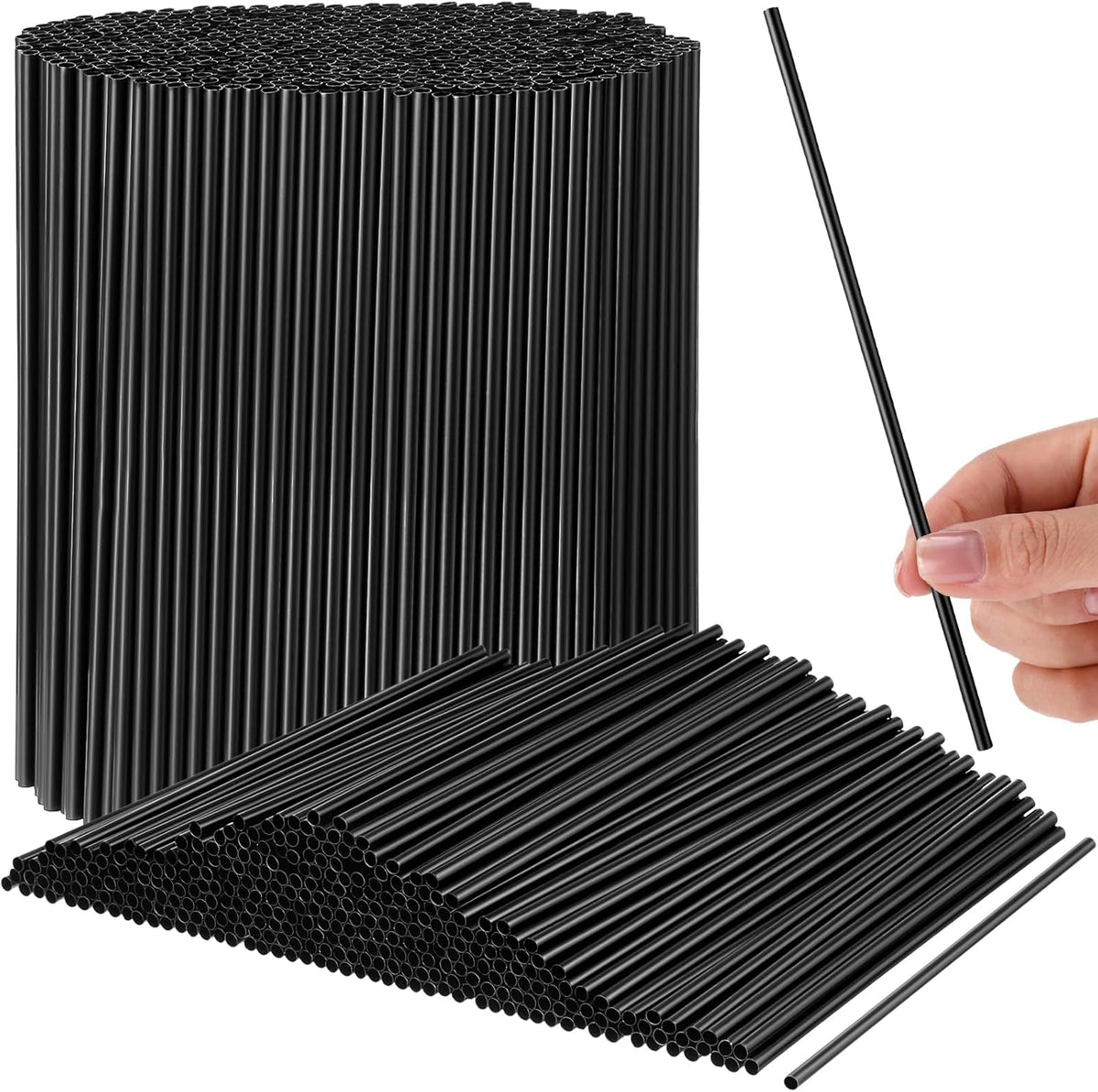 6000 Count Coffee Cocktail Stirrers Straws Disposable Plastic Sip Stir Sticks Cocktail Drink