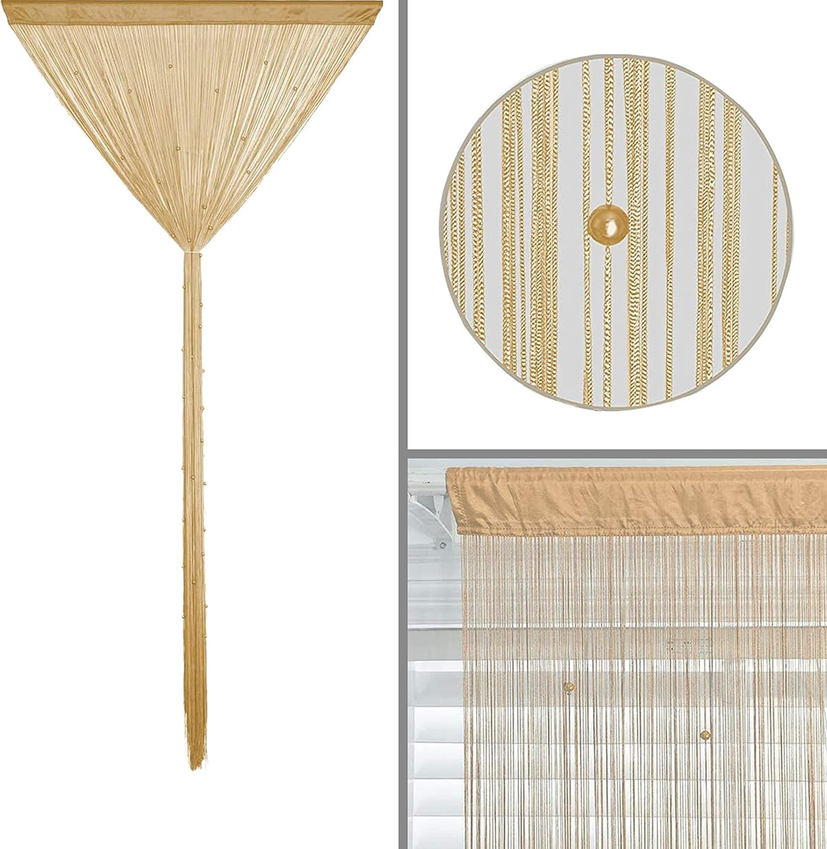 Beaded Curtain Beads Door String Curtains Ideal for Living Room Decor Wall Hanging Fringe Doorway